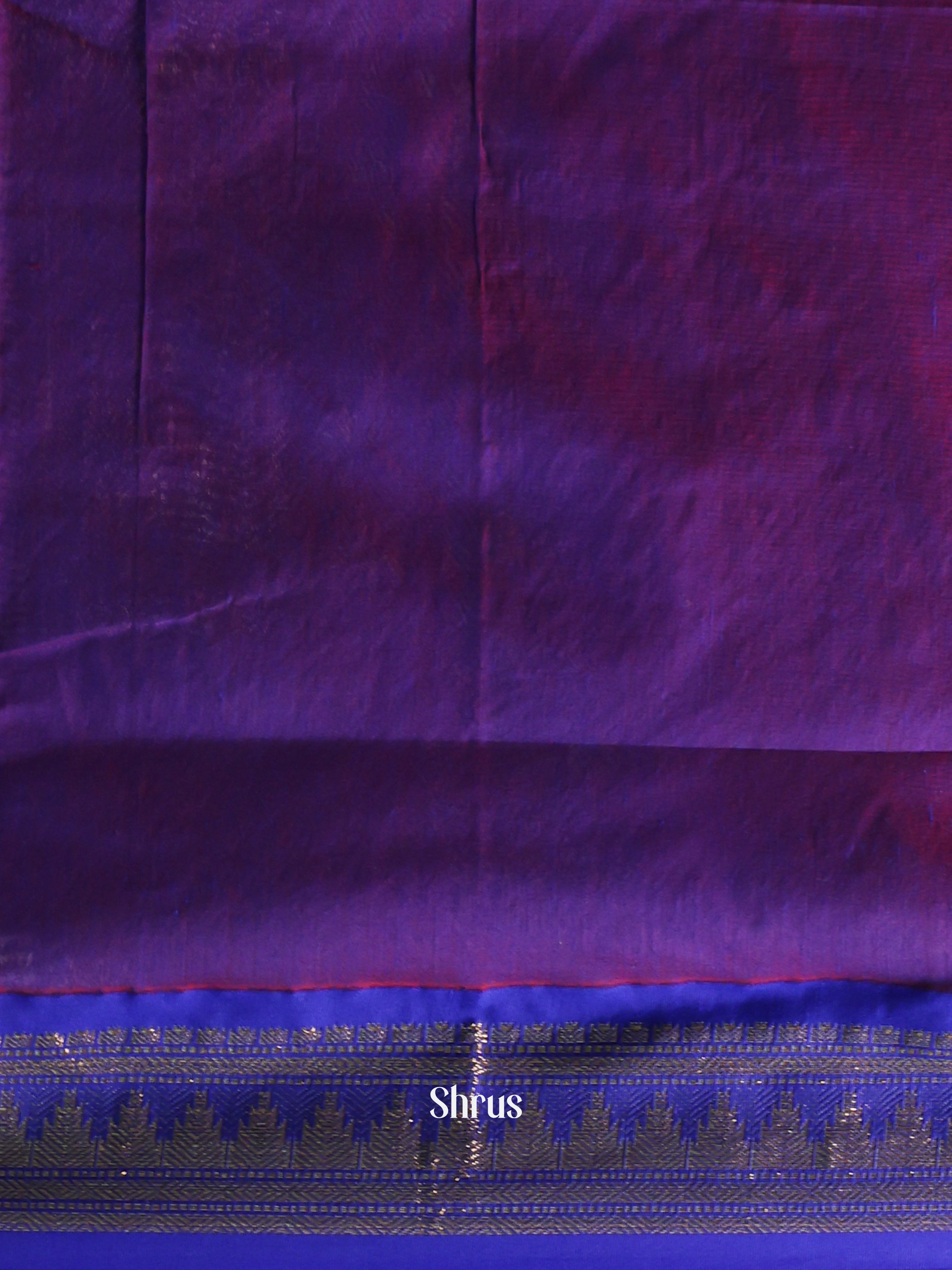 REd & Blue - Kalyani Cotton Saree - Shop on Shrus.com