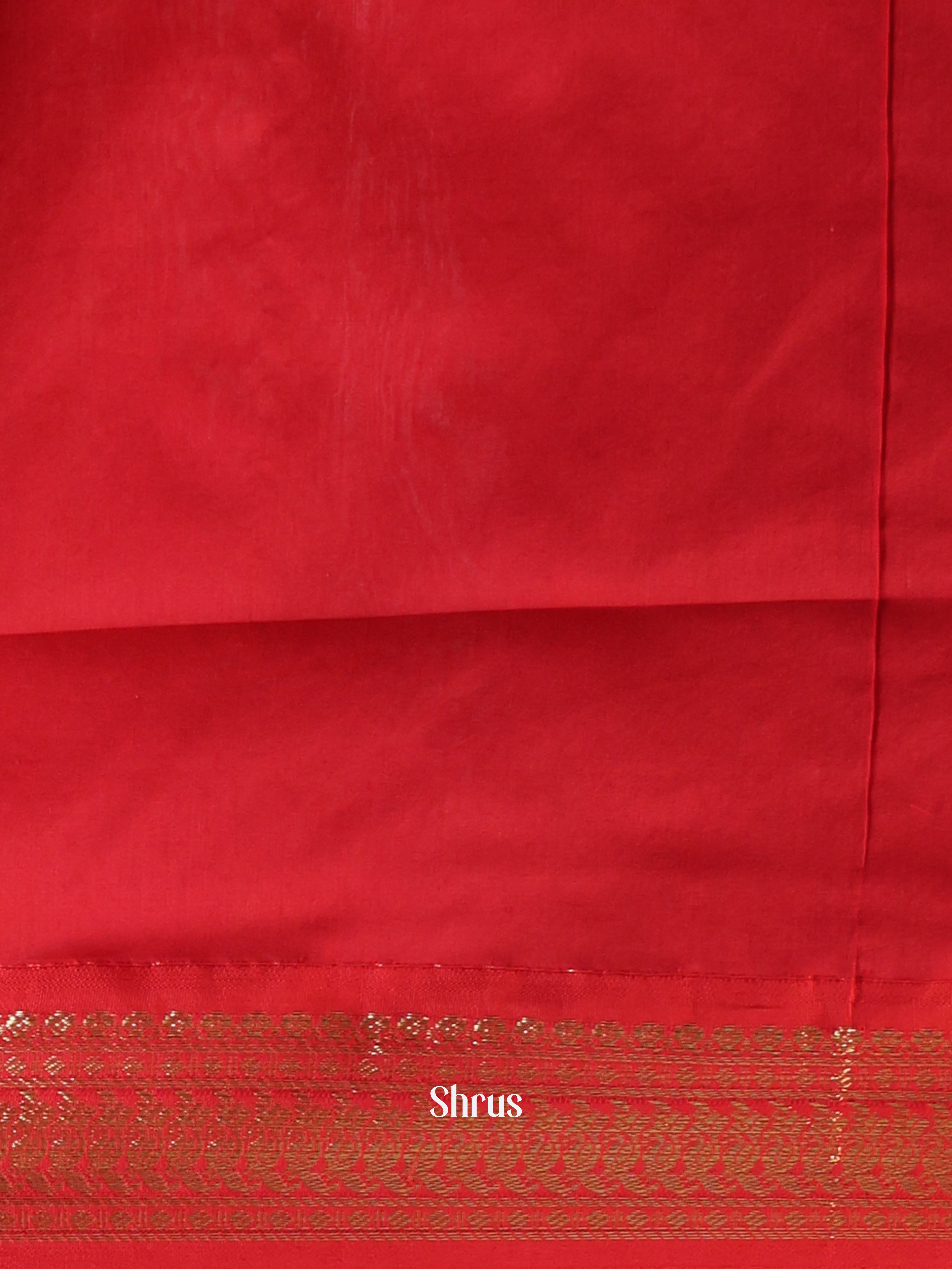 Mustard & Red- Kalyani Cotton Saree - Shop on Shrus.com