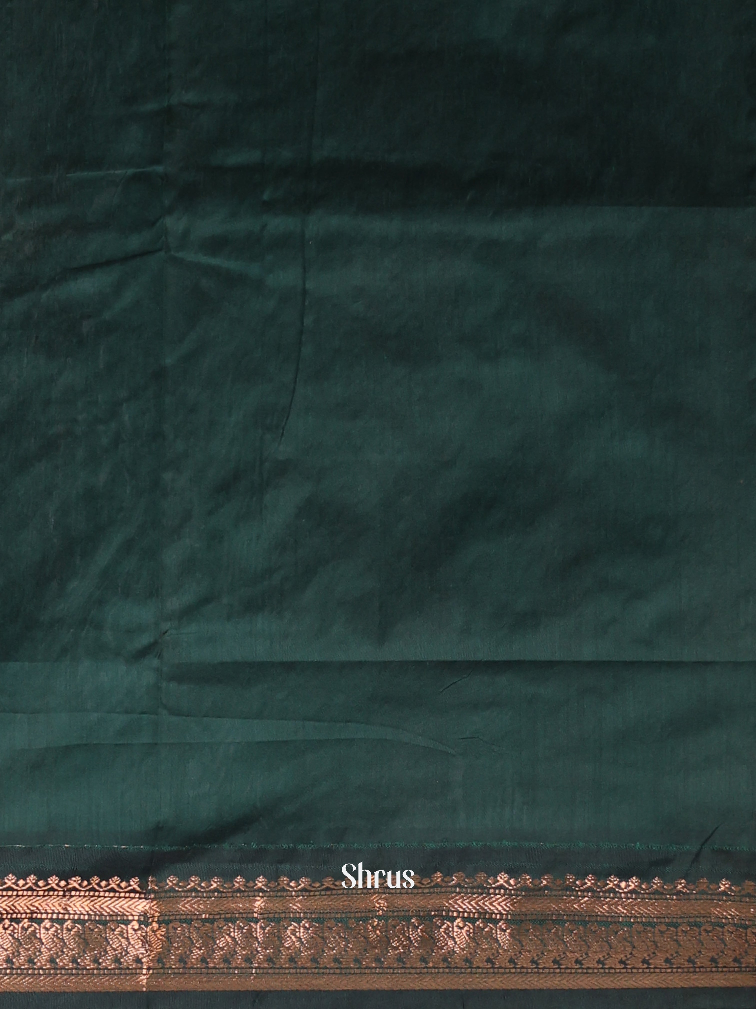 Mustardy Green & Green - Kalyani Cotton Saree - Shop on Shrus.com