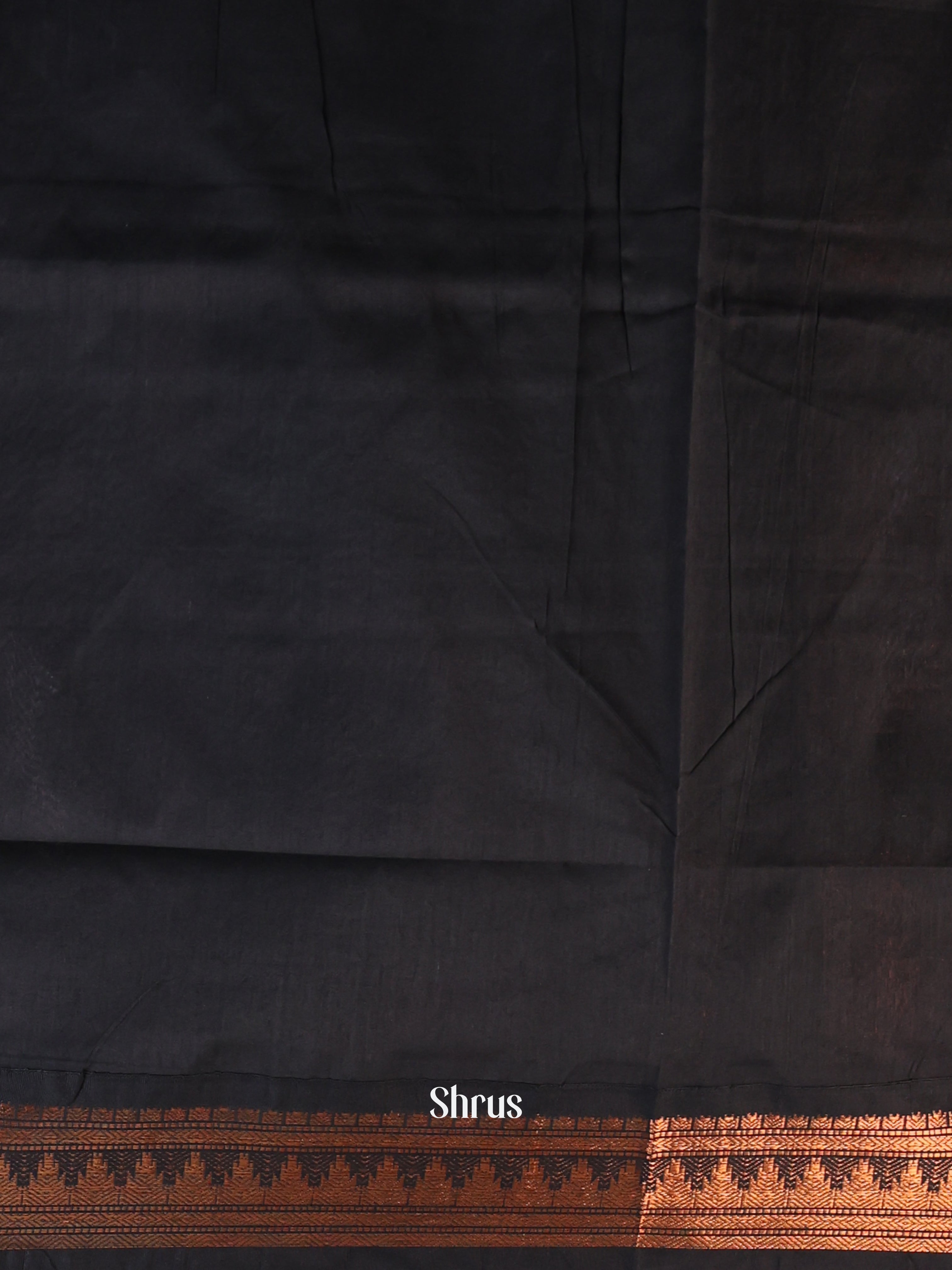 Maroon & Black - Kalyani Cotton Saree - Shop on Shrus.com