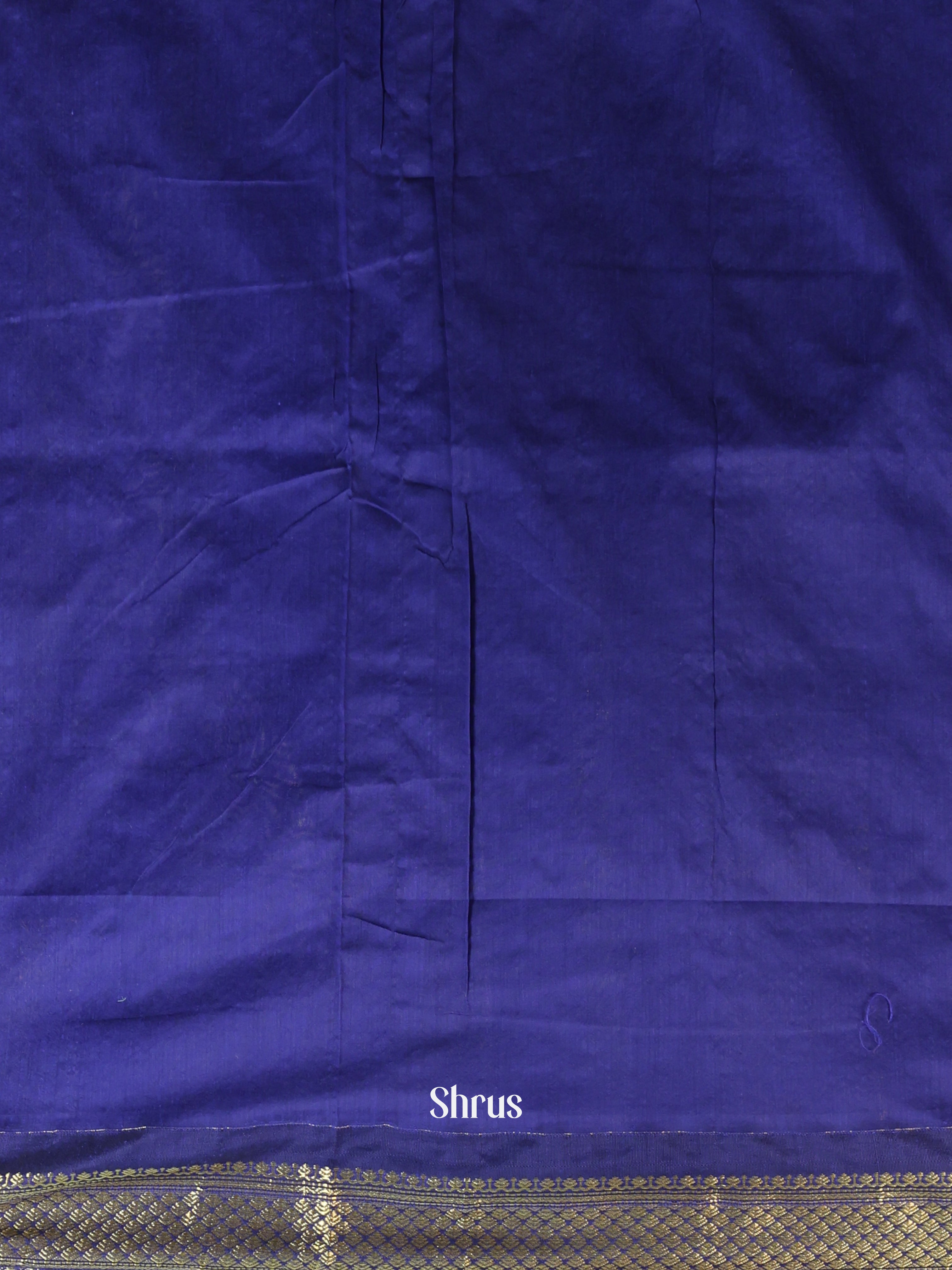 Grey & Blue - Kalyani Cotton Saree - Shop on Shrus.com