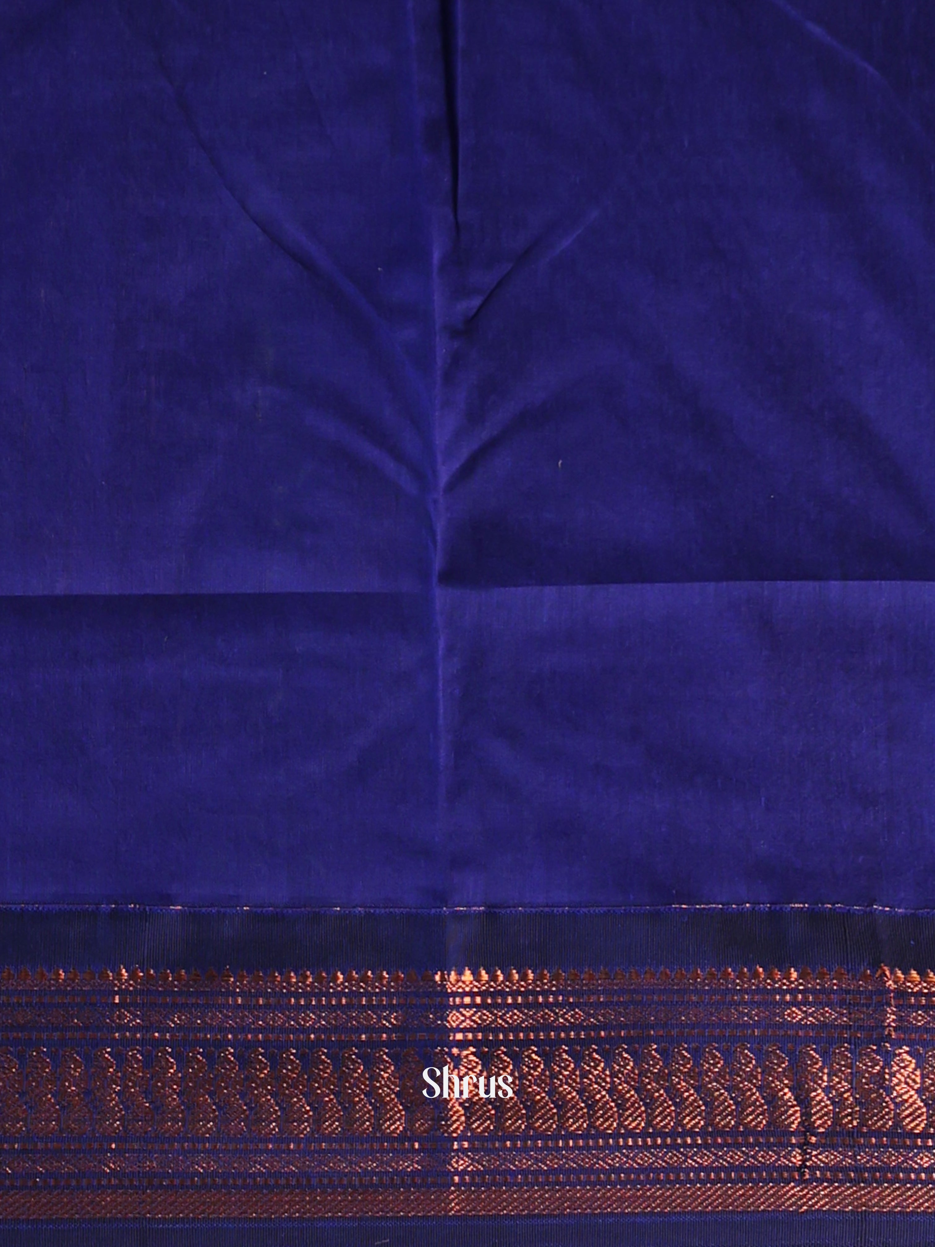 Grey & Blue - Kalyani Cotton Saree - Shop on Shrus.com