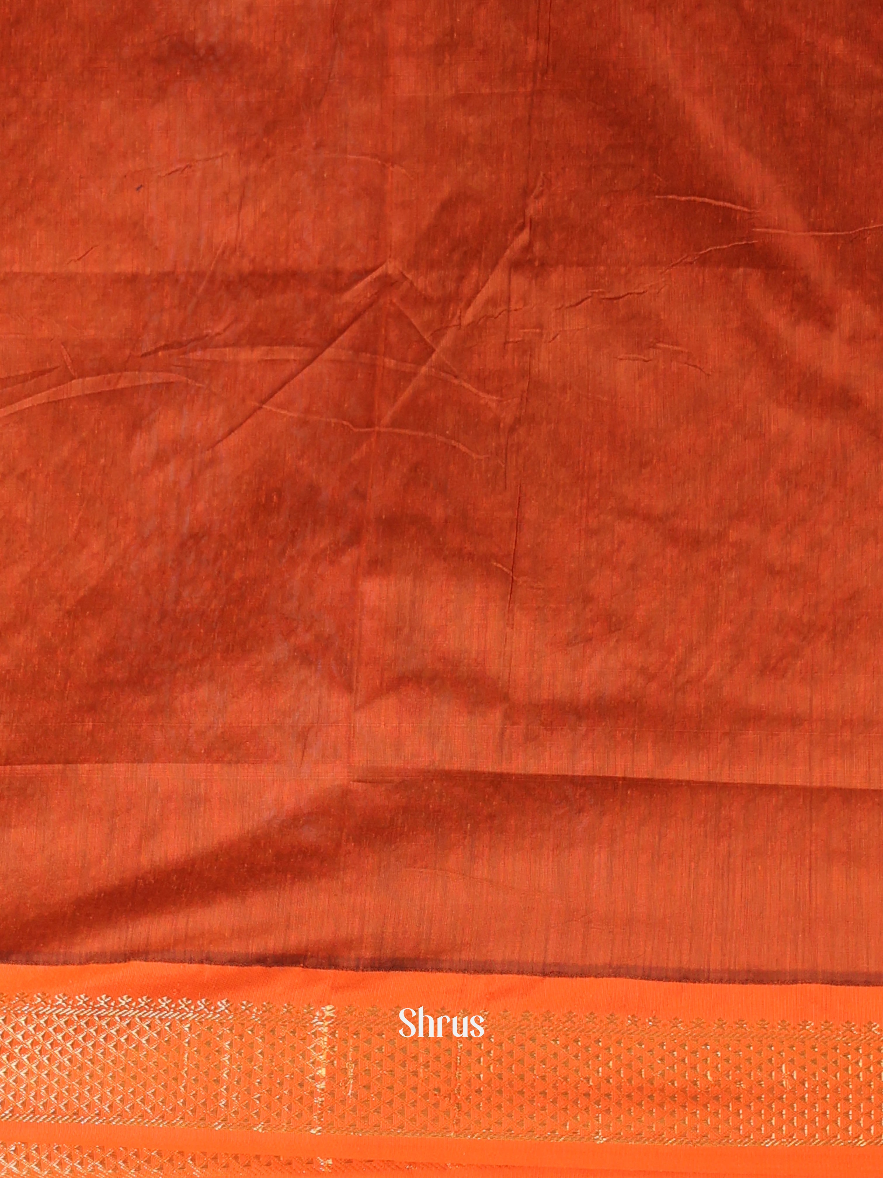 Black & Orange - Kalyani Cotton Saree - Shop on Shrus.com