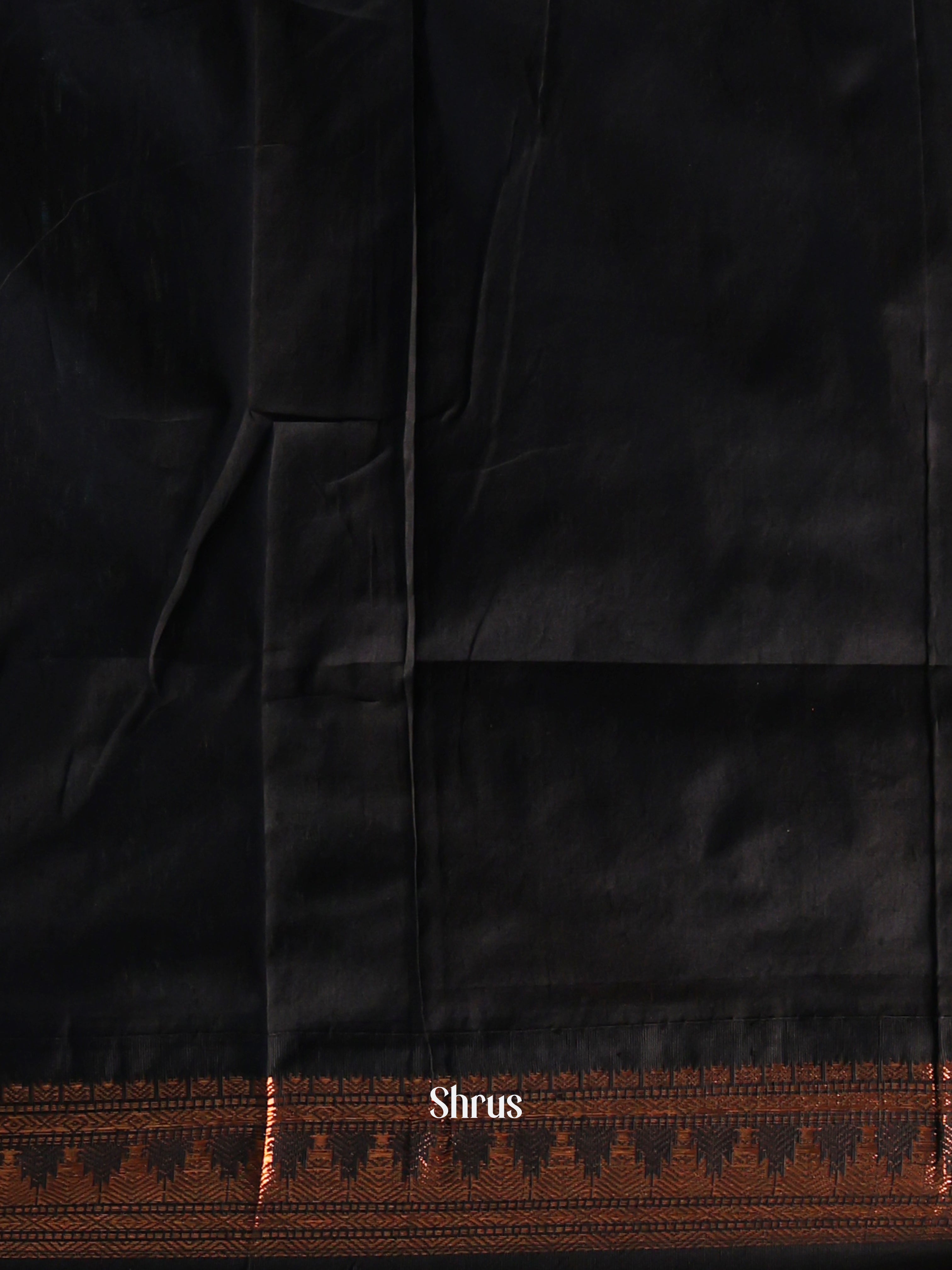 Mustard & Black - Kalyani Cotton Saree - Shop on Shrus.com