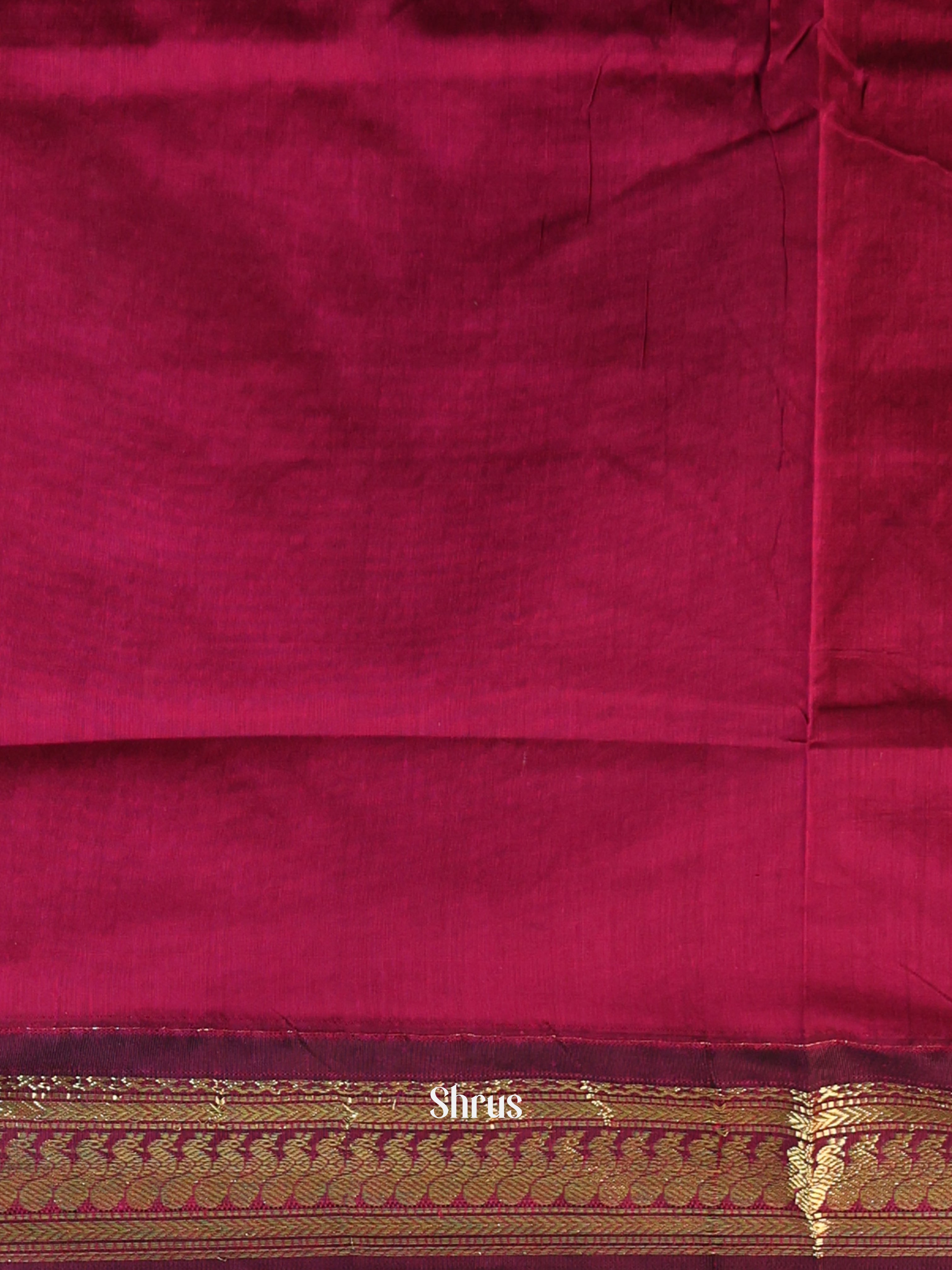 Green & Maroon - Kalyani Cotton Saree - Shop on Shrus.com