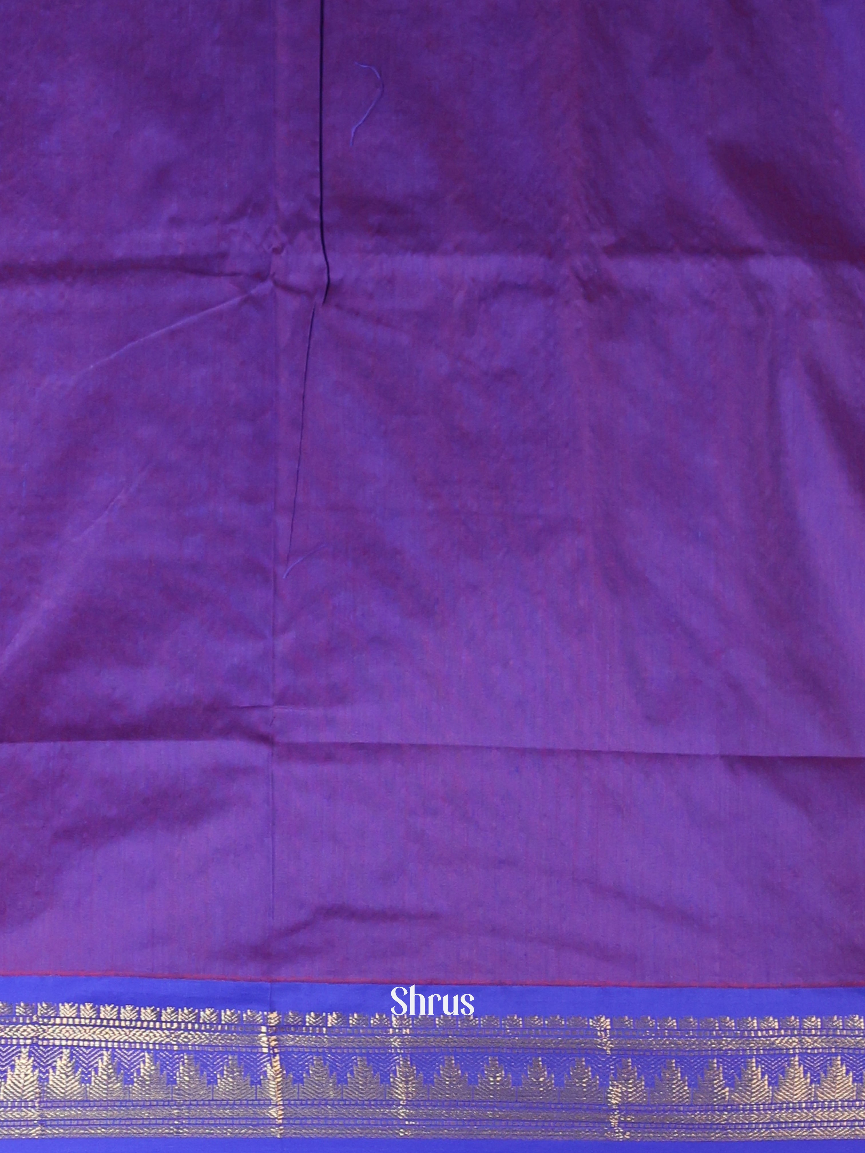 Orange & Purple - Kalyani Cotton Saree - Shop on Shrus.com