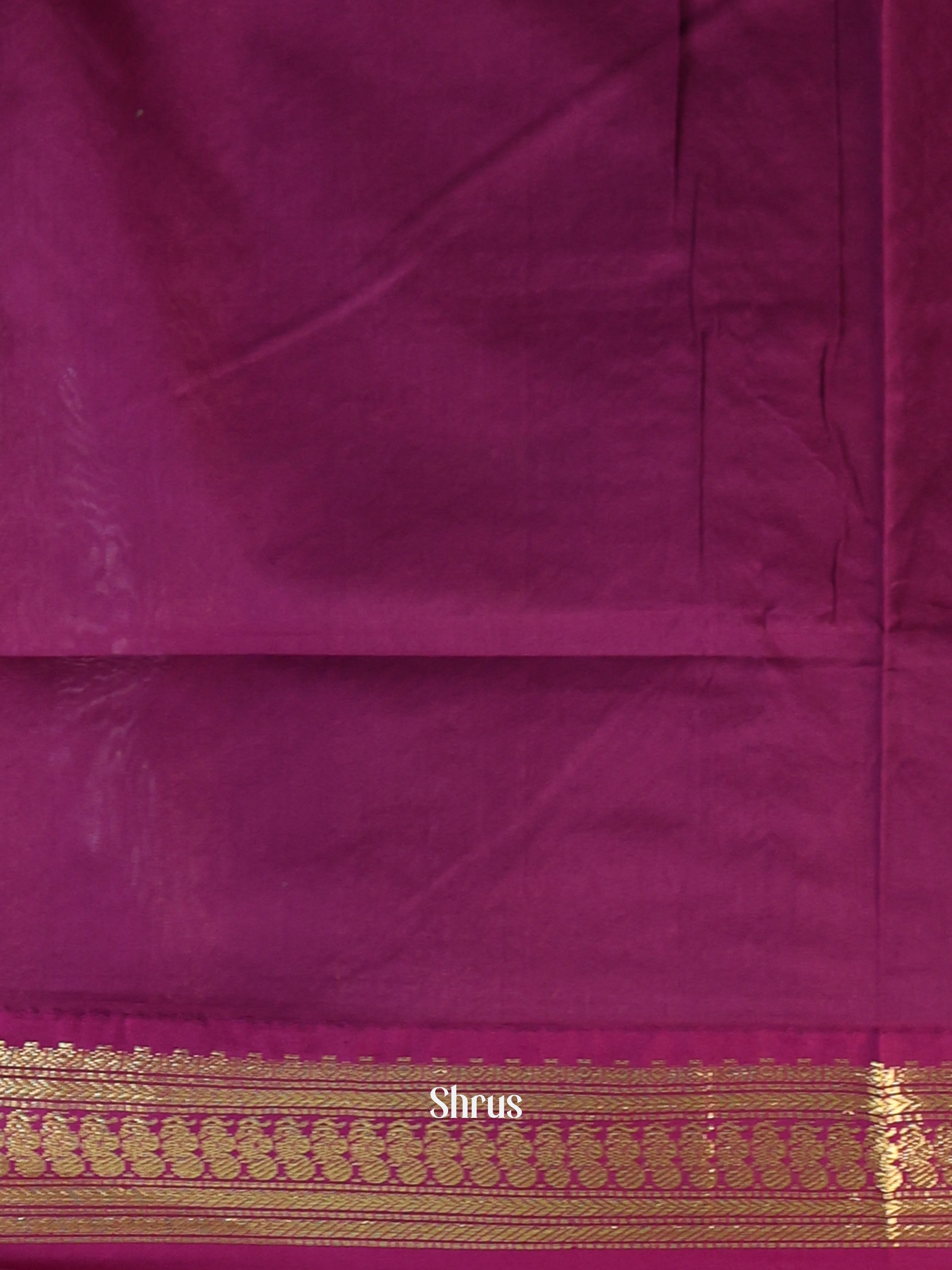 Mustard & Purple - Kalyani Cotton Saree - Shop on Shrus.com