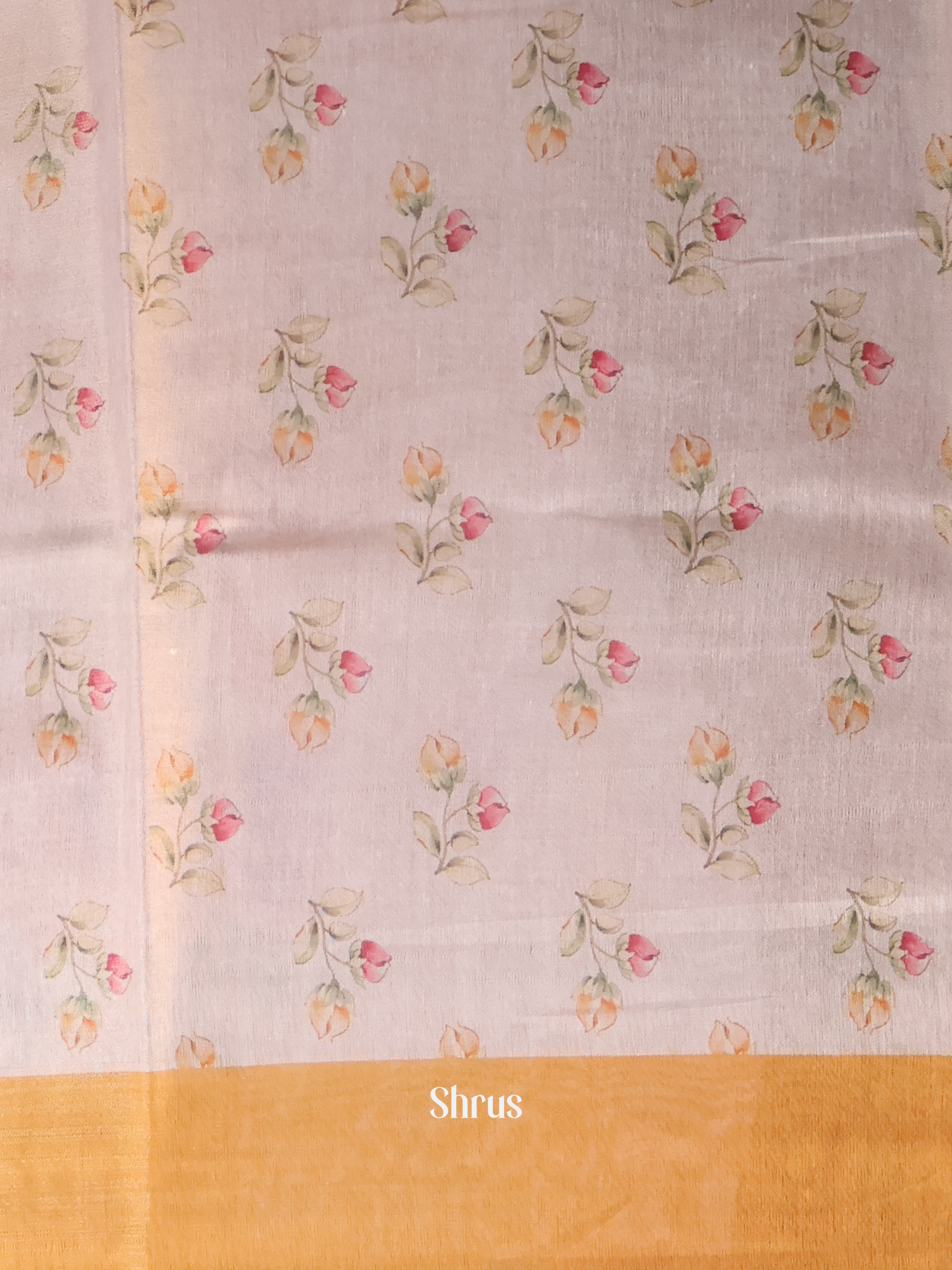 Gold & Yellow - Semi Jute Saree - Shop on Shrus.com