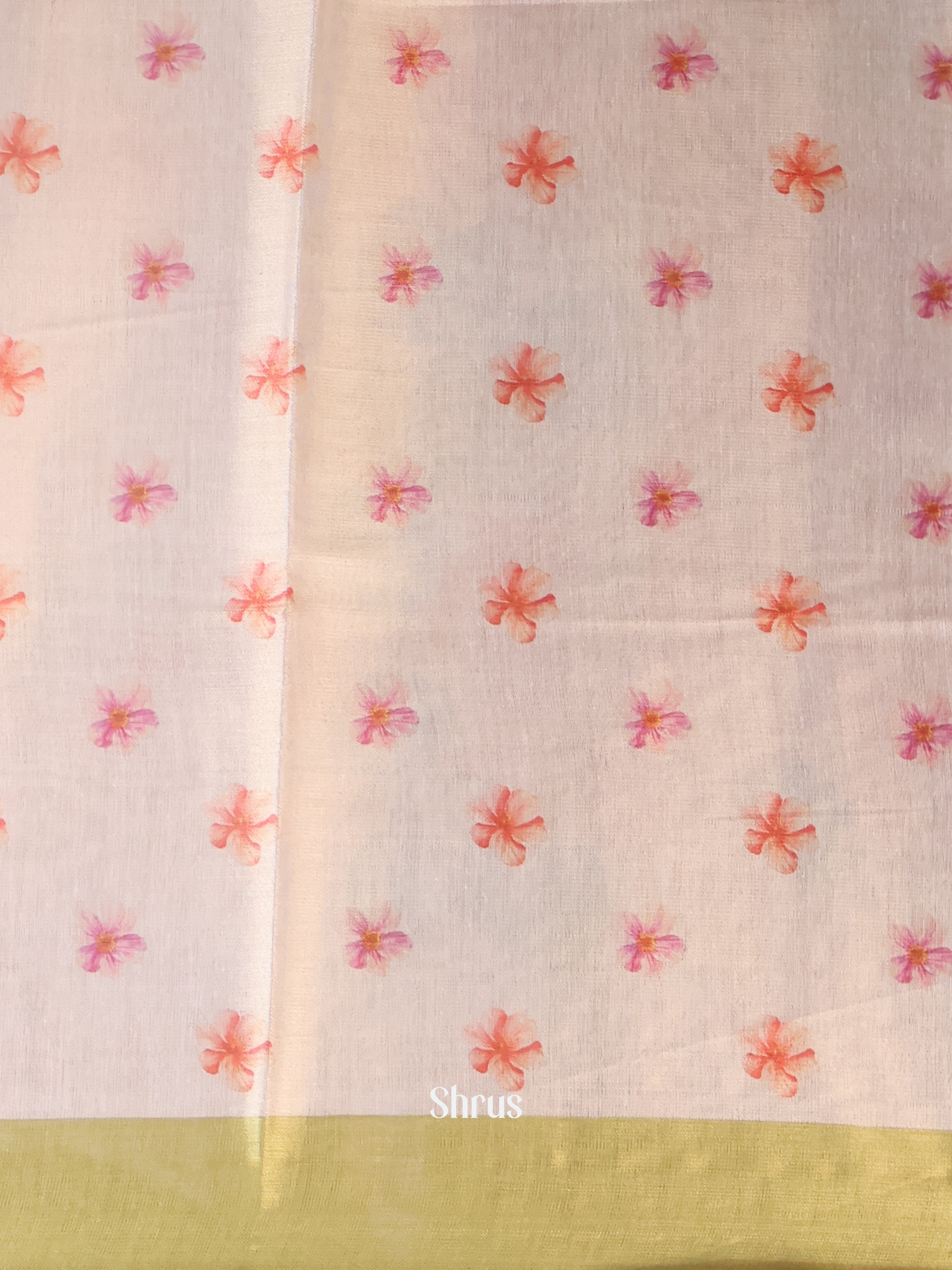 Gold & Green - Semi Jute Saree - Shop on Shrus.com