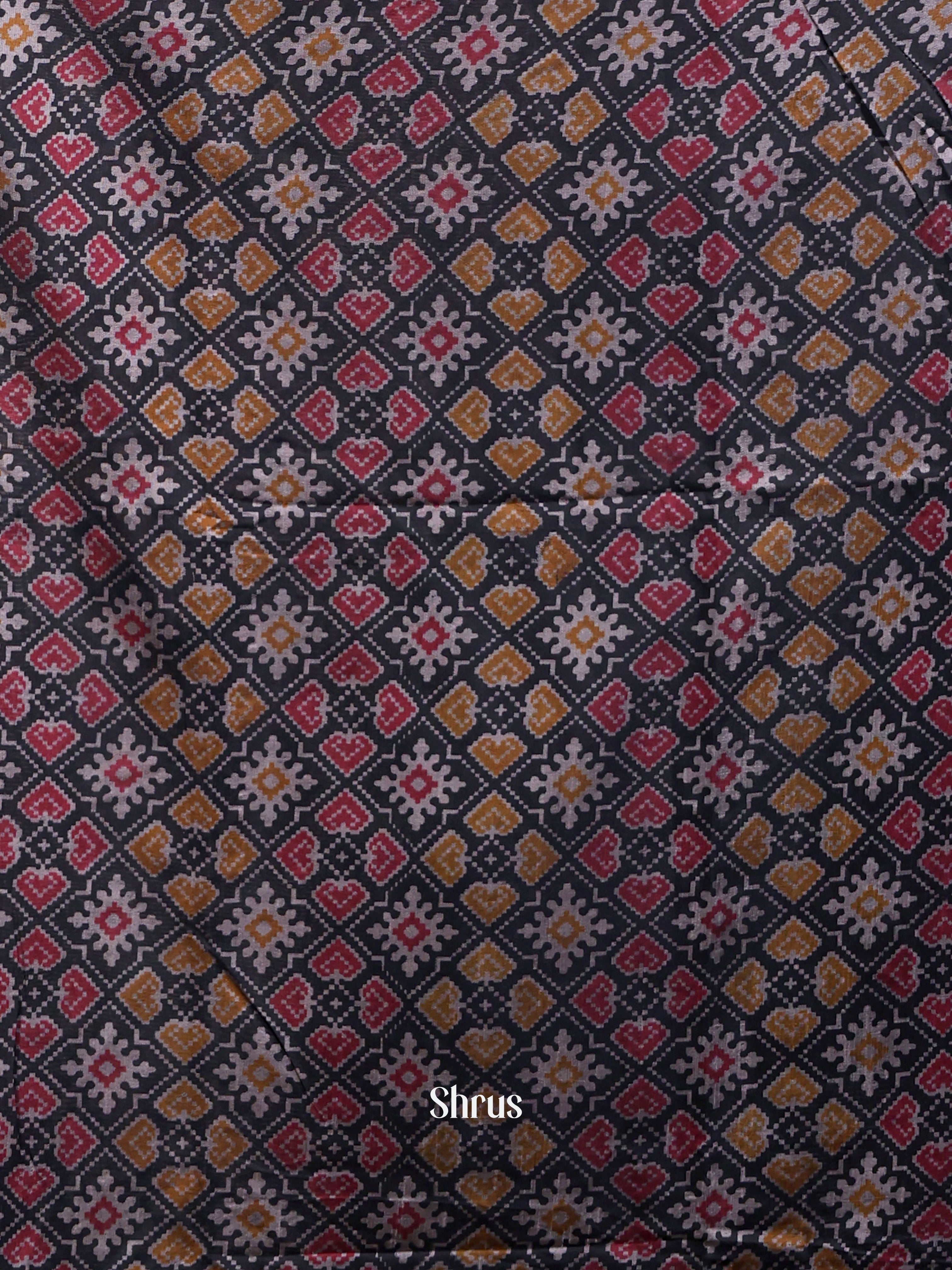 Black & Maroon - Semi Patola top & dupatta - Shop on Shrus.com