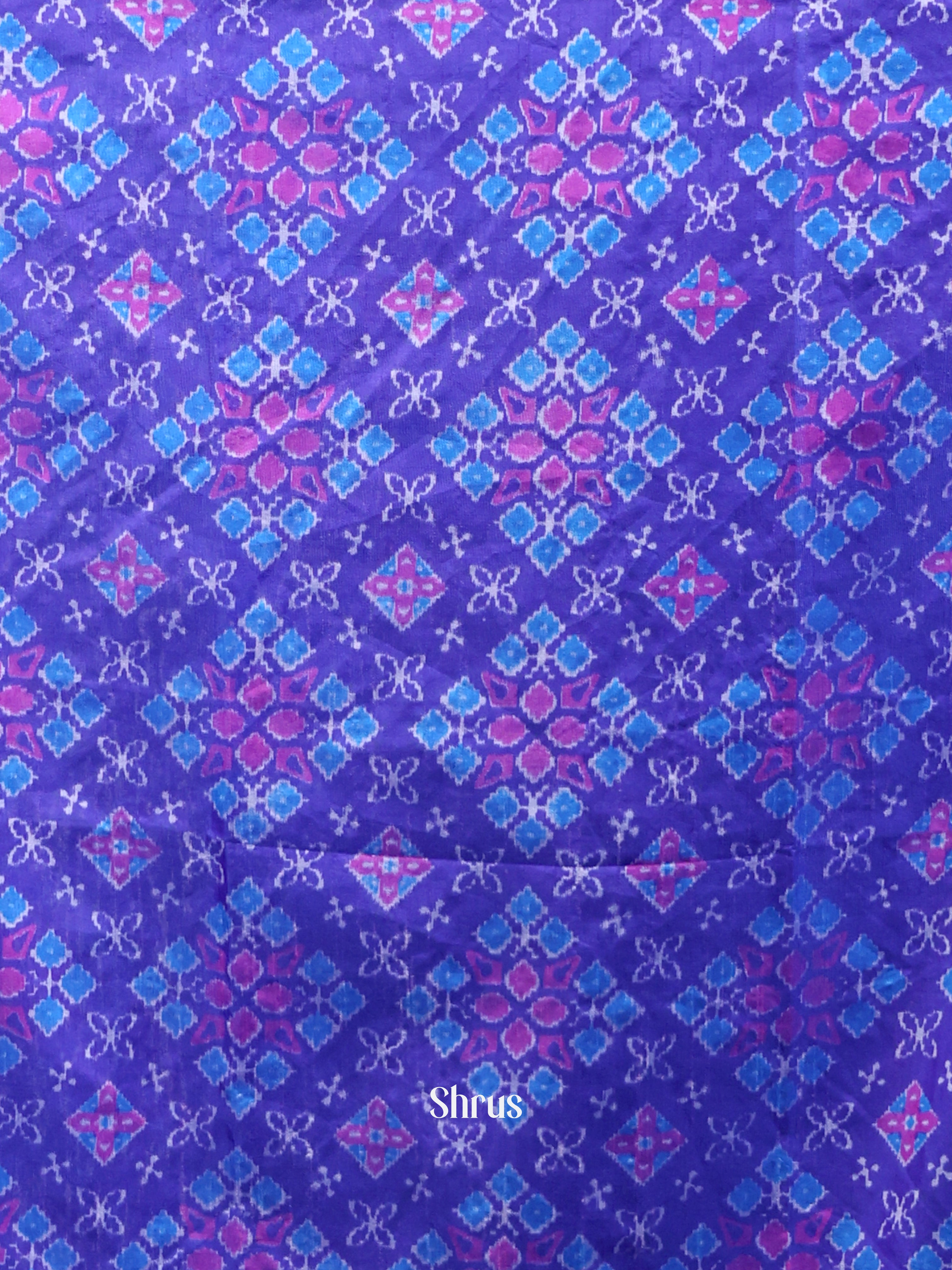 Blue & Purple- Semi Patola top & dupatta - Shop on Shrus.com