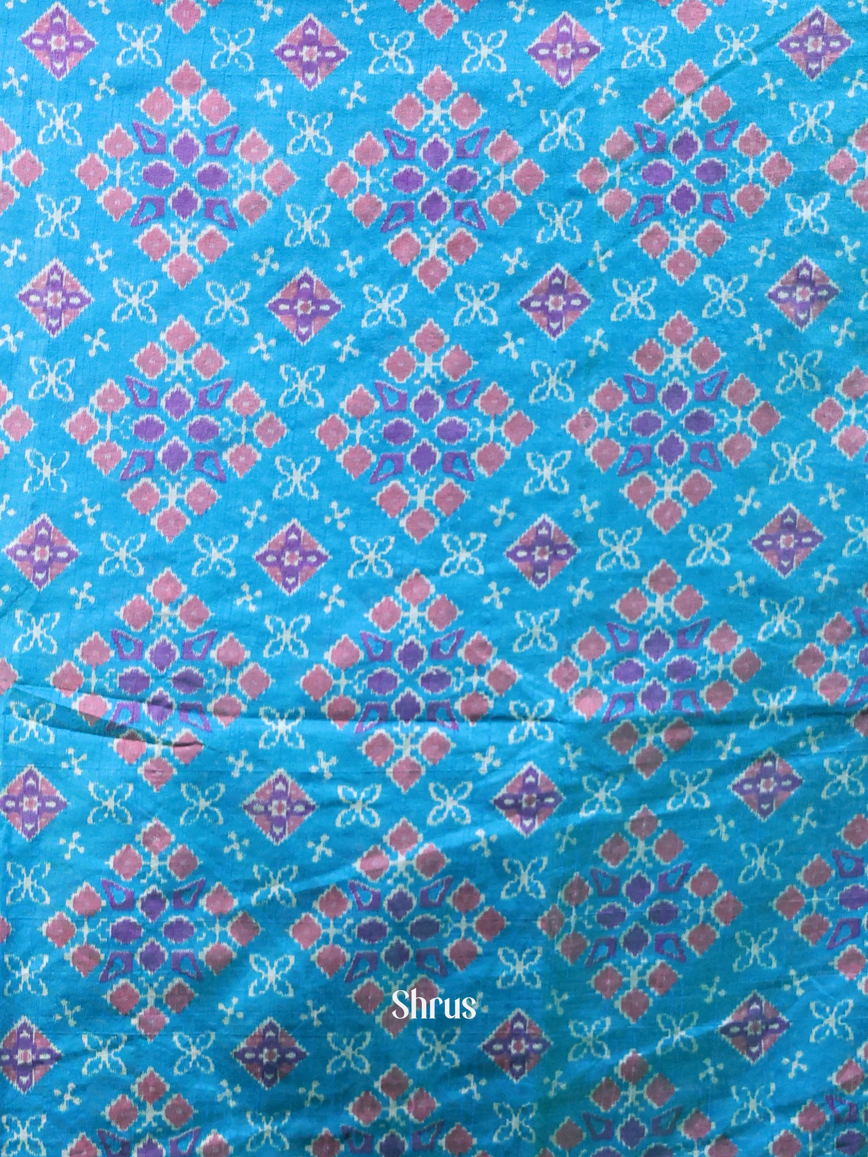 Blue & Purple - Semi Patola top & dupatta - Shop on Shrus.com
