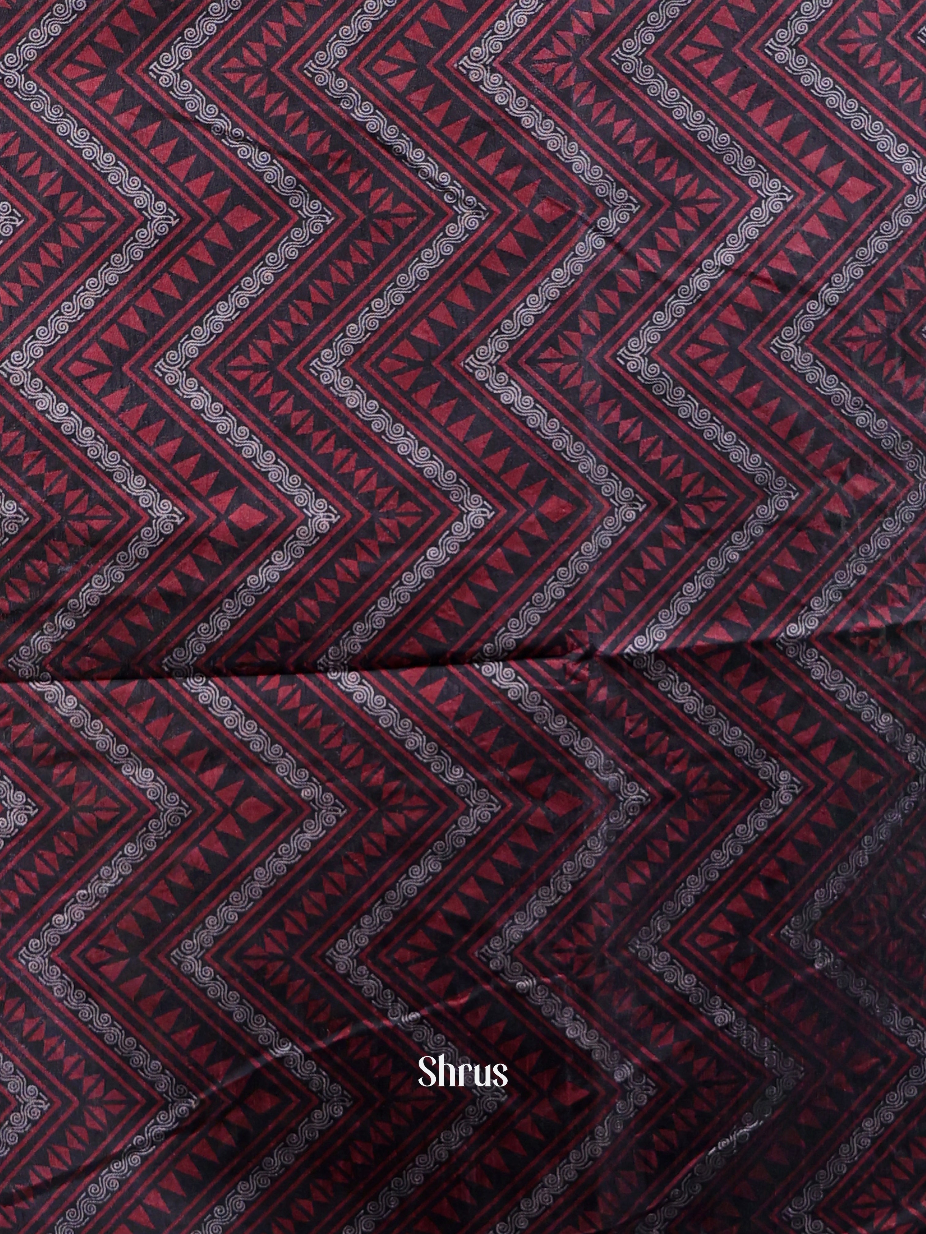 Black & Maroon - Semi Patola top & dupatta - Shop on Shrus.com