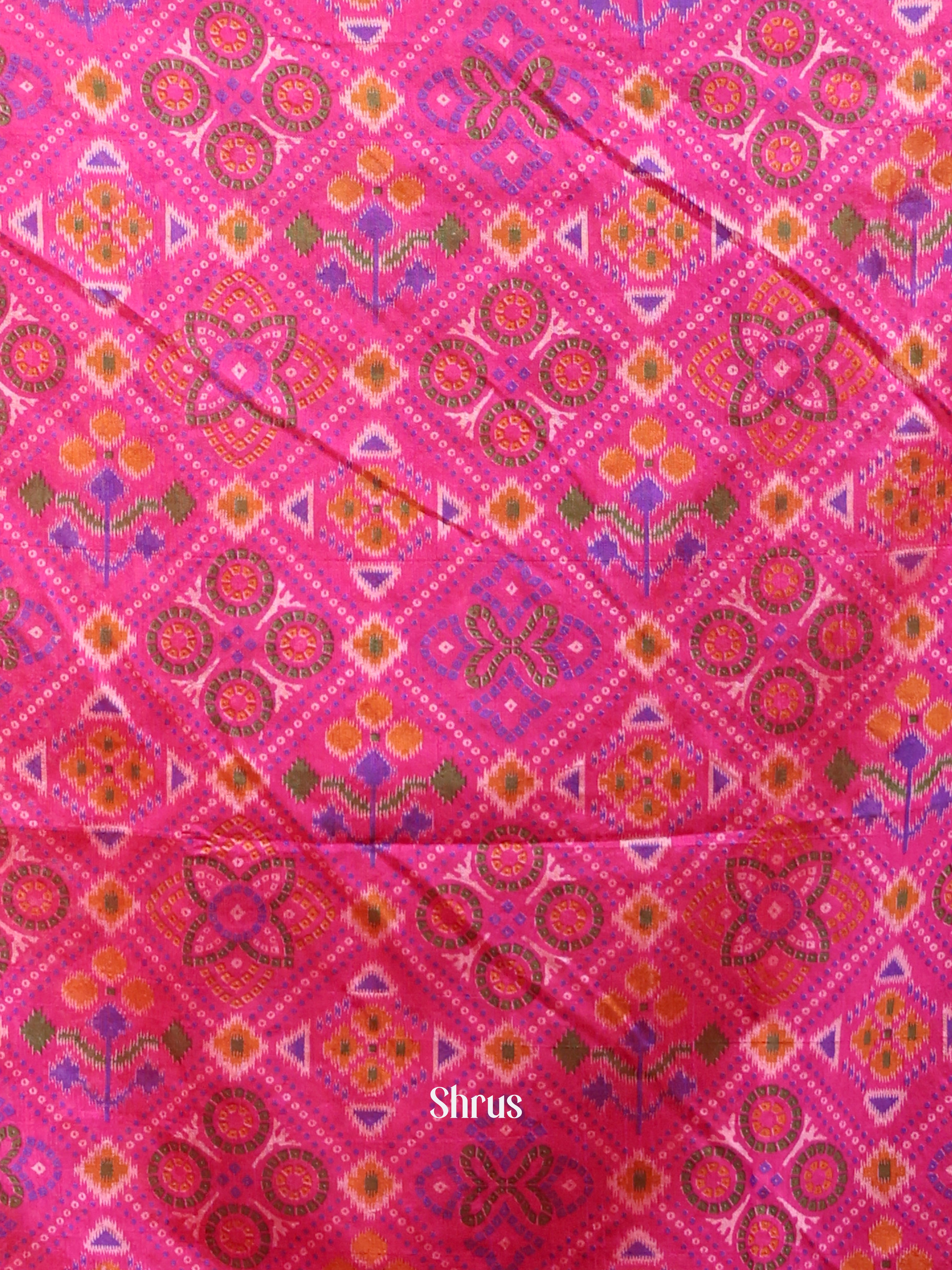 Pink & Purple - Semi Patola top & dupatta - Shop on Shrus.com