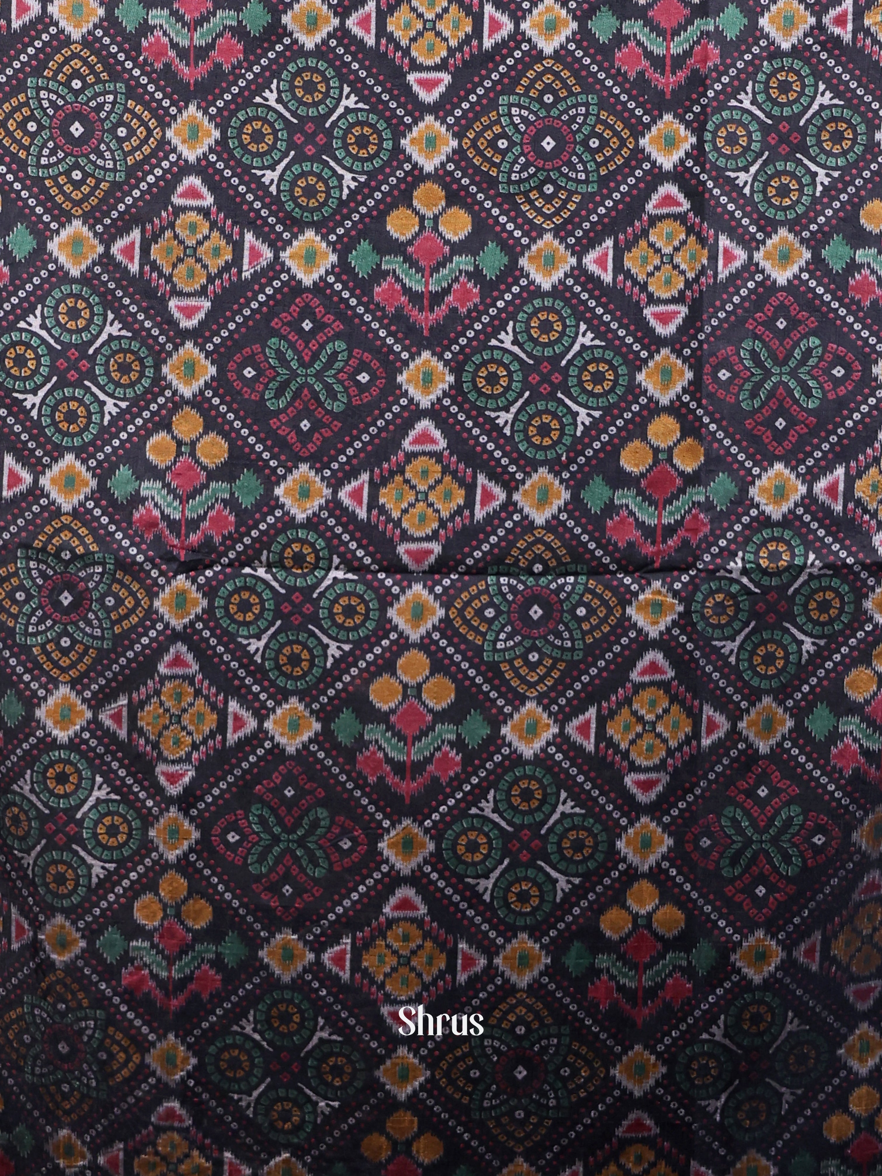 Black & Maroon - Semi Patola top & dupatta - Shop on Shrus.com