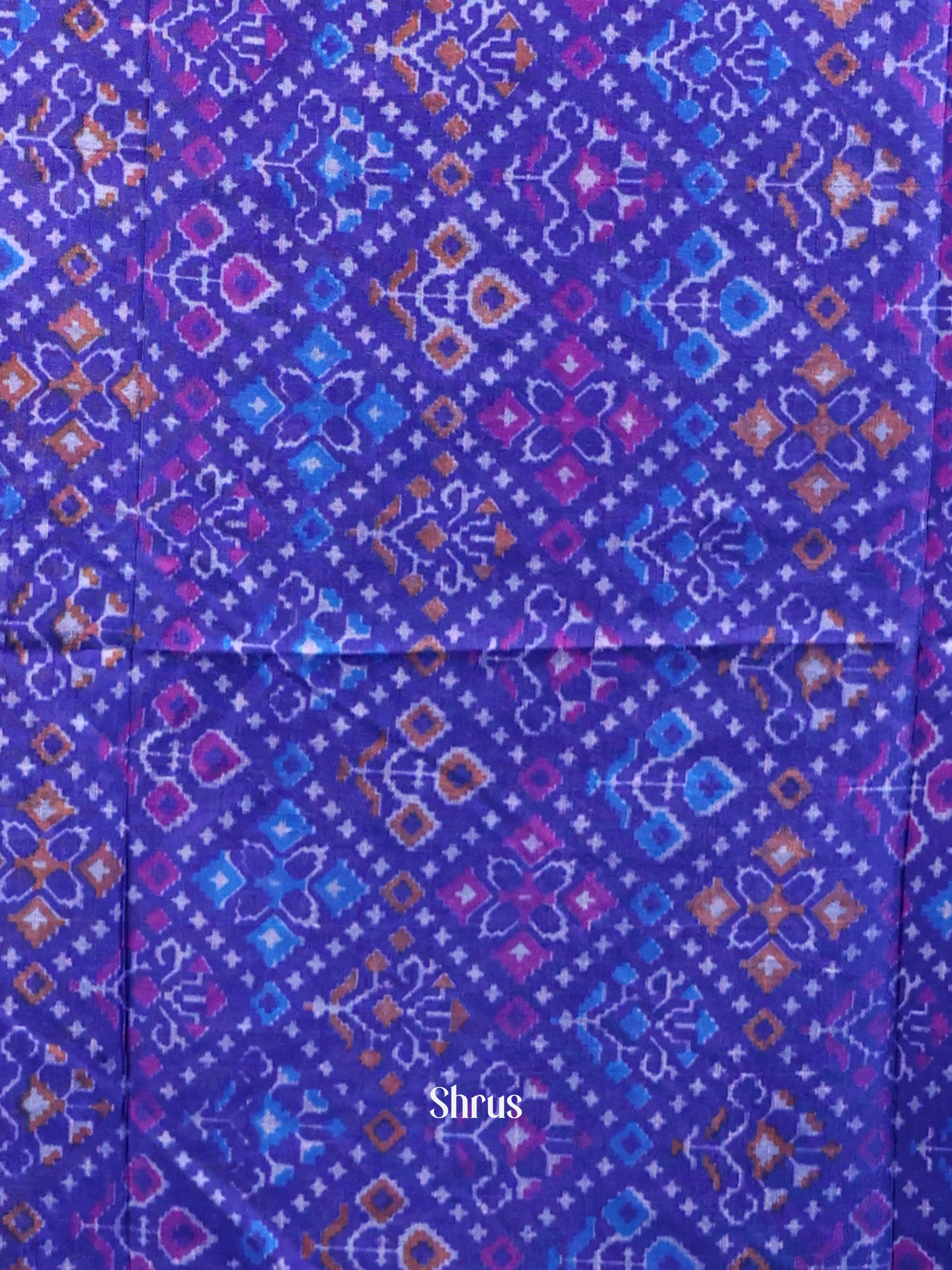 Blue & Purple - Semi Patola top & dupatta - Shop on Shrus.com