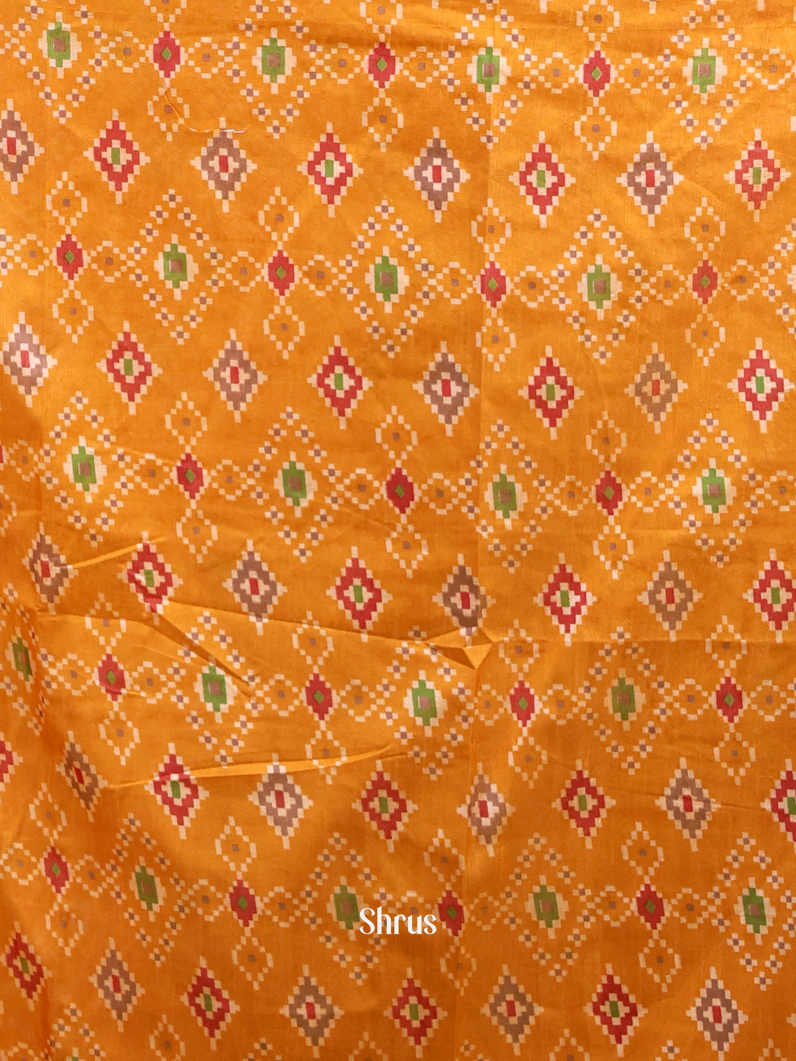 Mustard & Brick - Semi Patola top & dupatta - Shop on Shrus.com