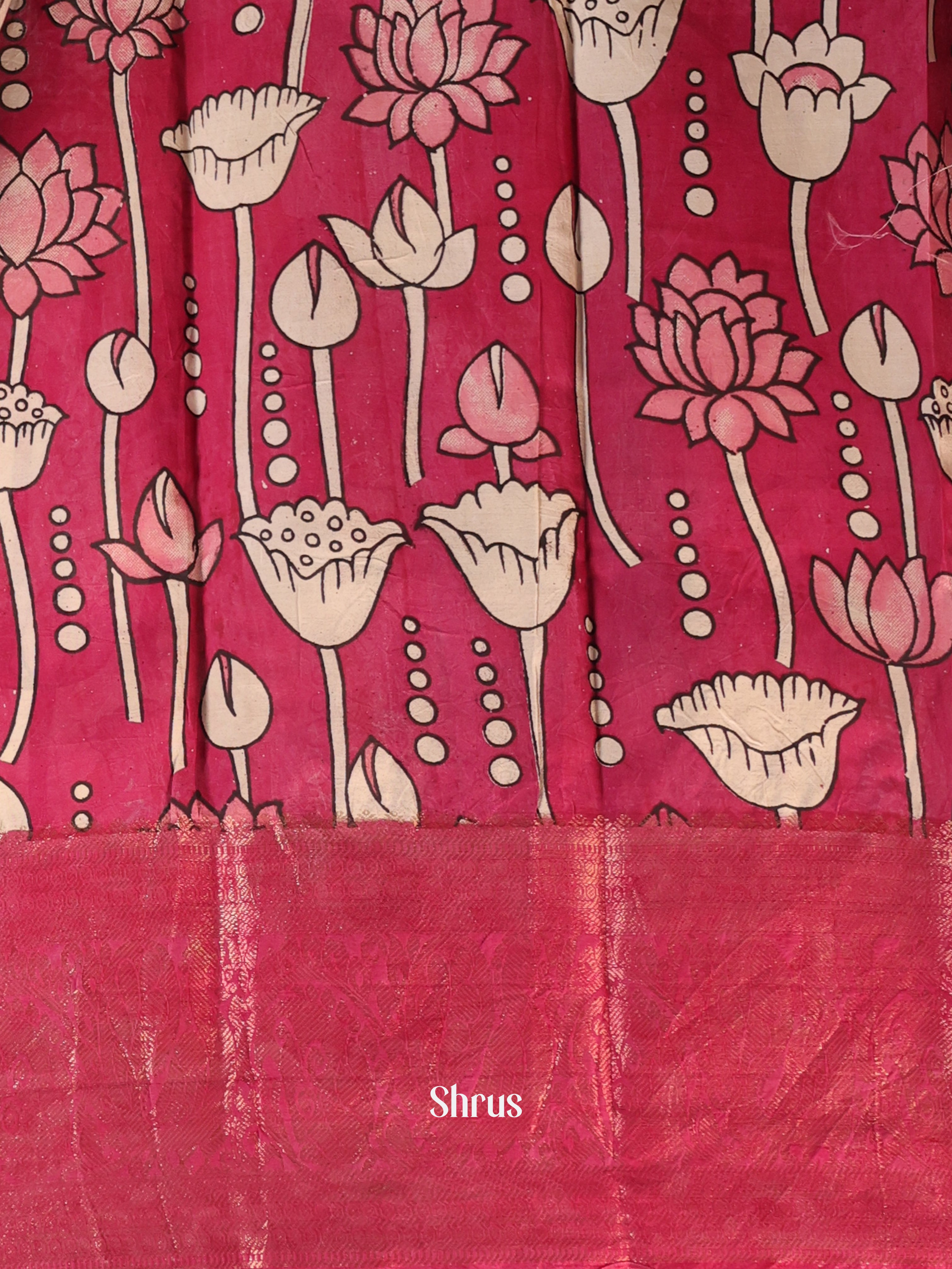 CKS08032 - Mangalagiri printed silkcotton Saree - Shop on Shrus.com