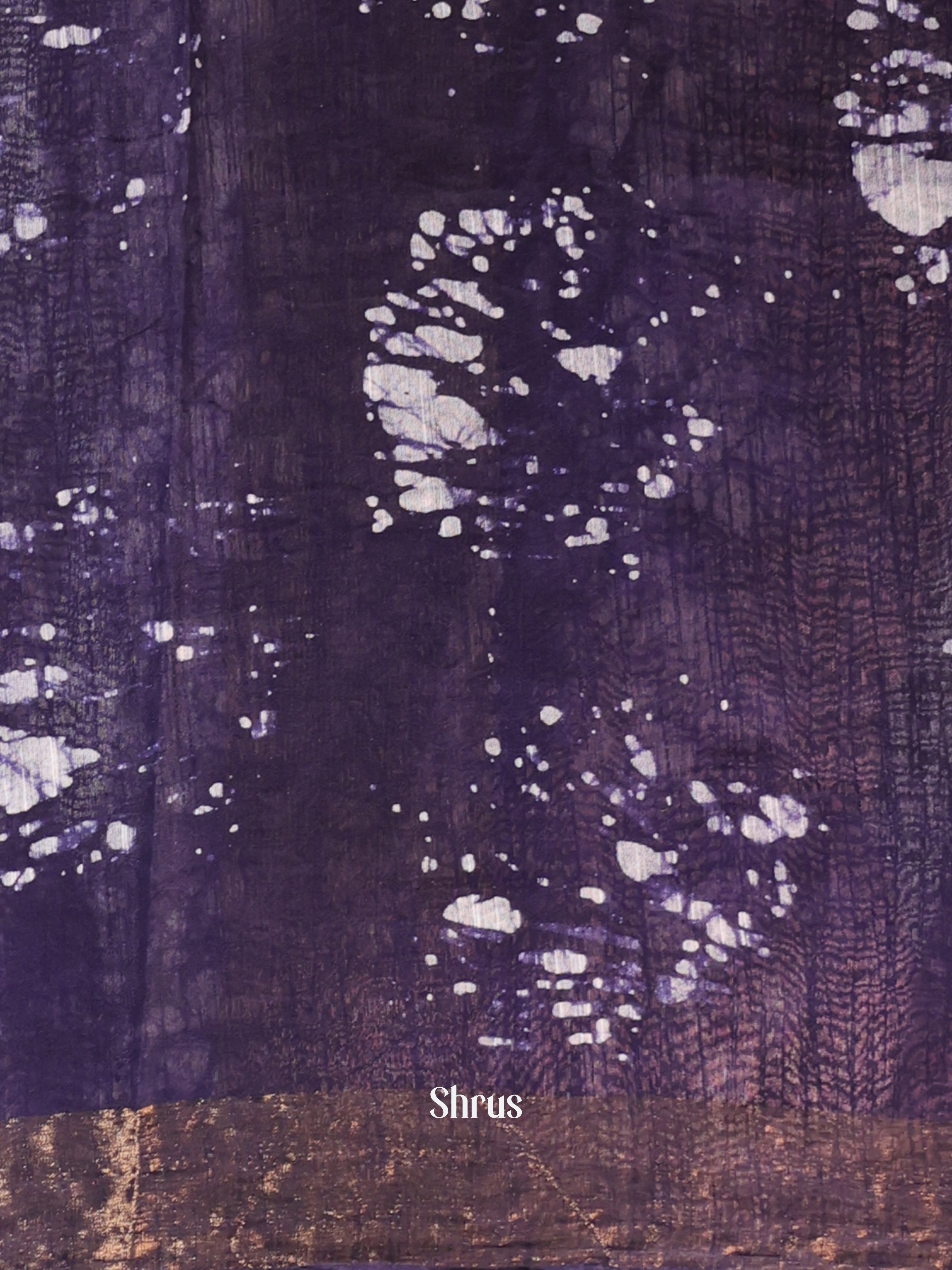 Violet & White - Chanderi Saree - Shop on Shrus.com