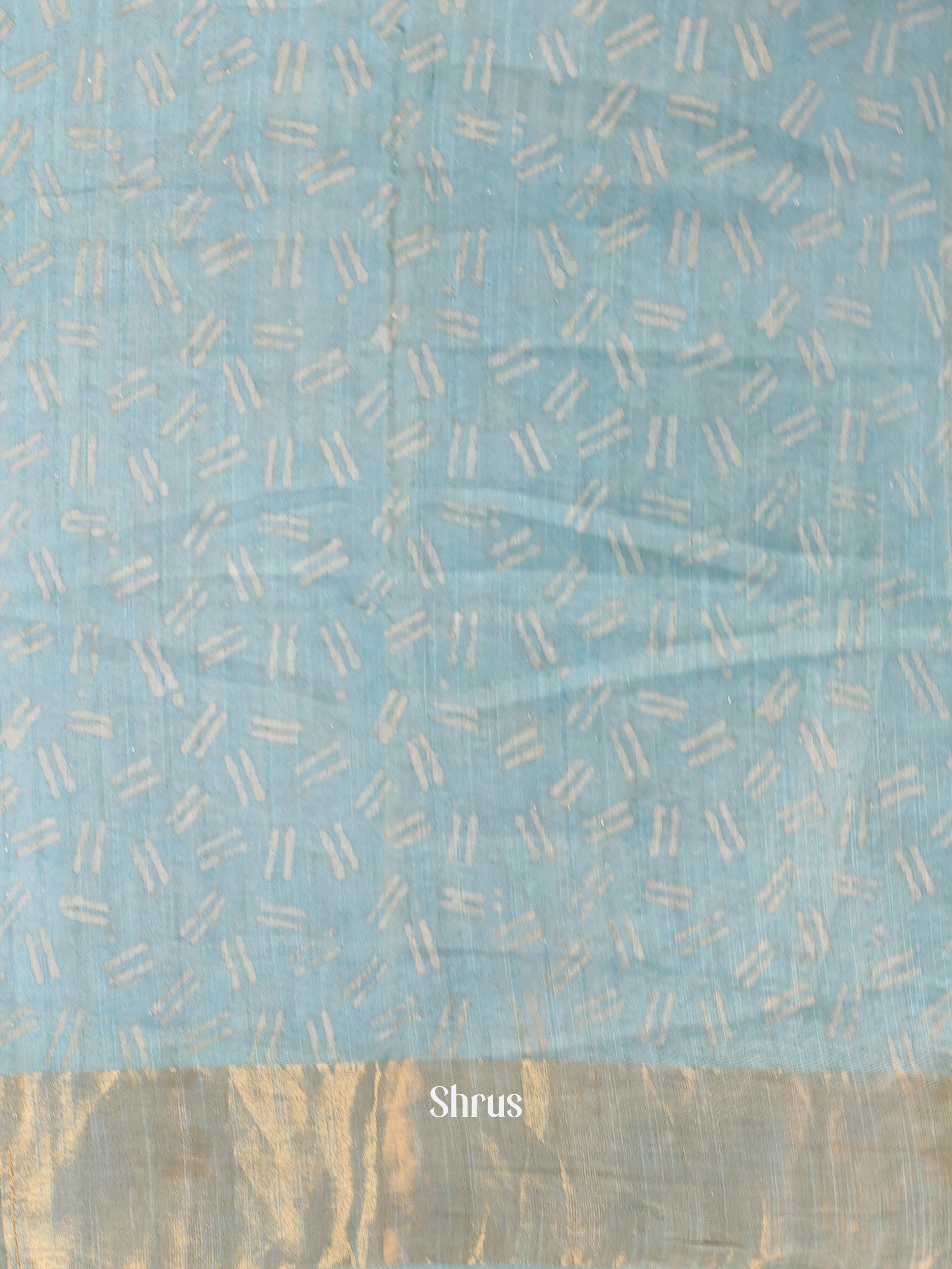 Pastel Blue - Chanderi Saree - Shop on Shrus.com