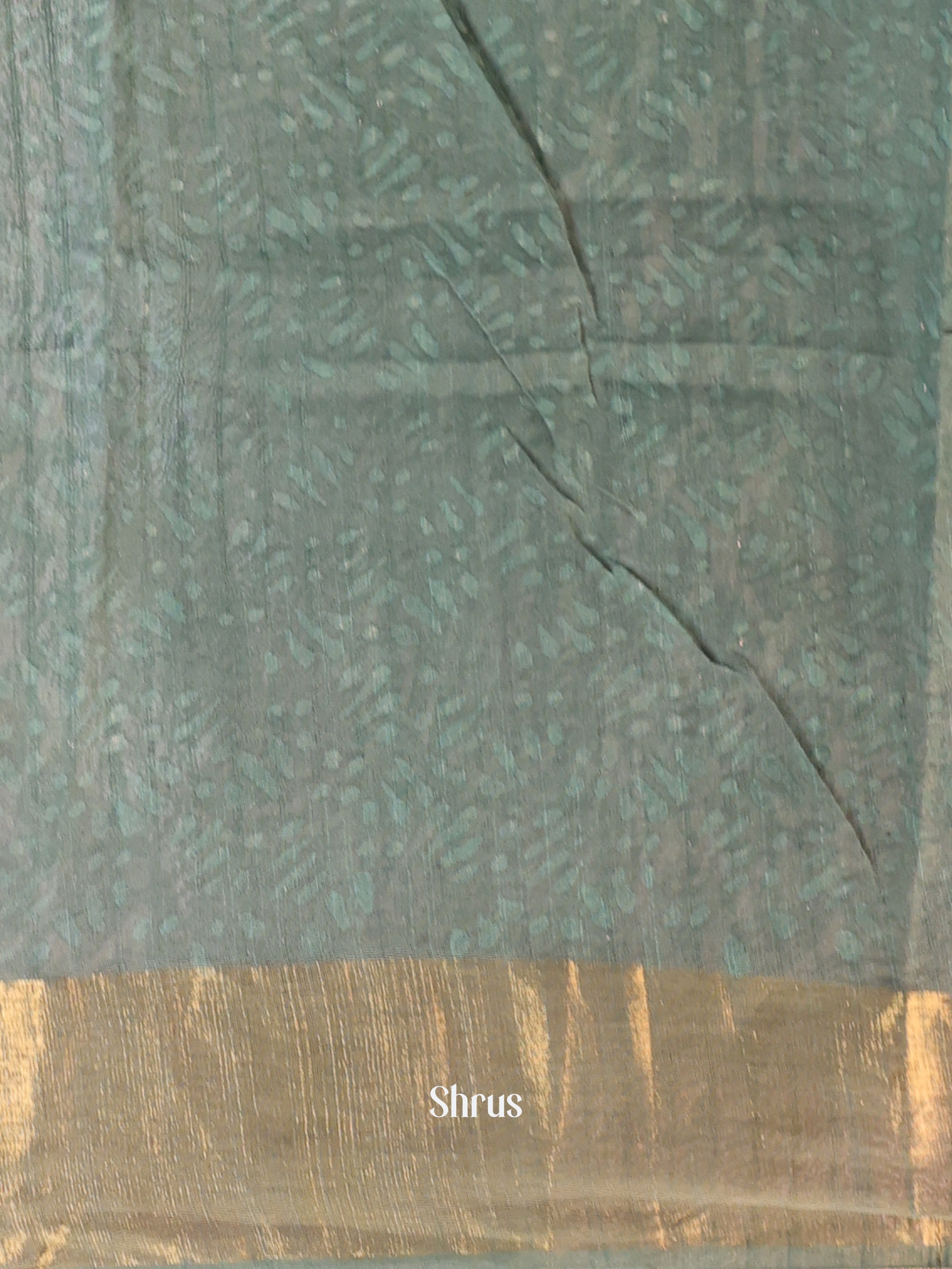 Green - Chanderi Saree - Shop on Shrus.com
