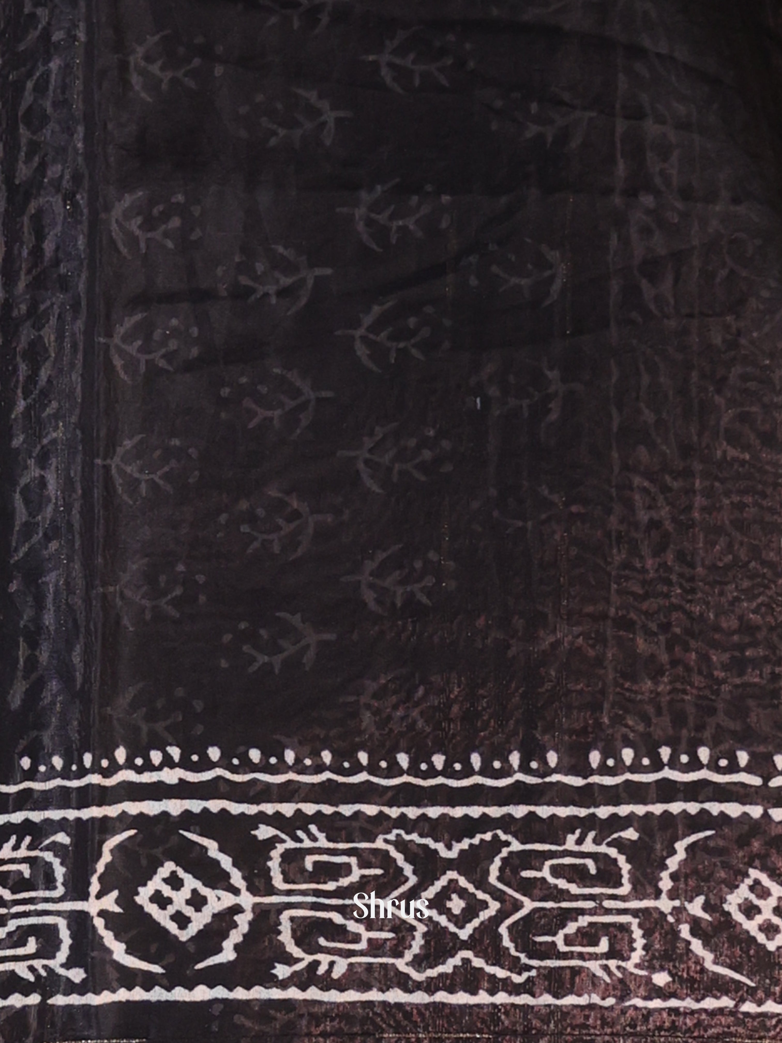 Black & White - Chanderi Saree - Shop on Shrus.com