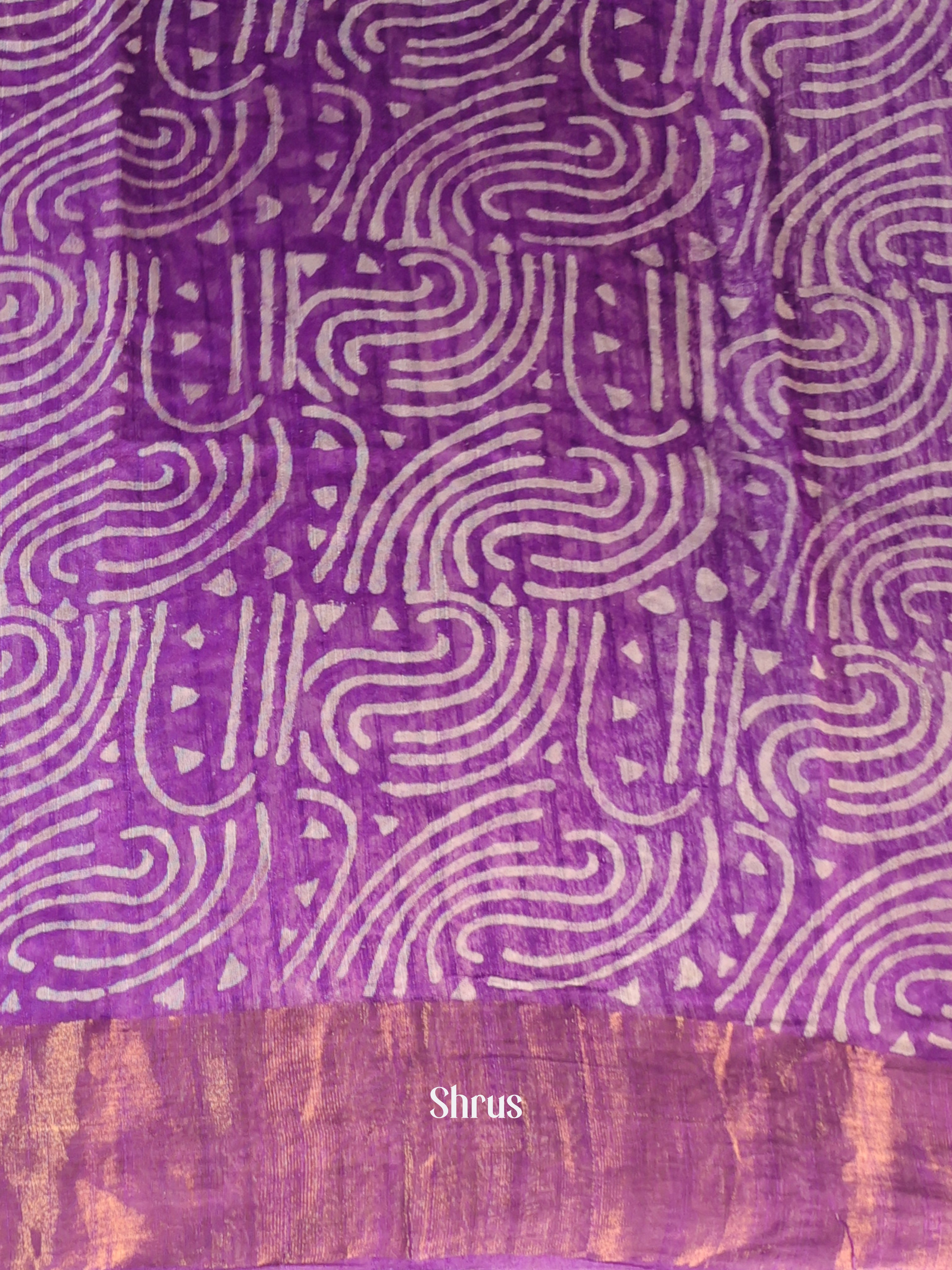 Deep Purple - Chanderi Saree - Shop on Shrus.com