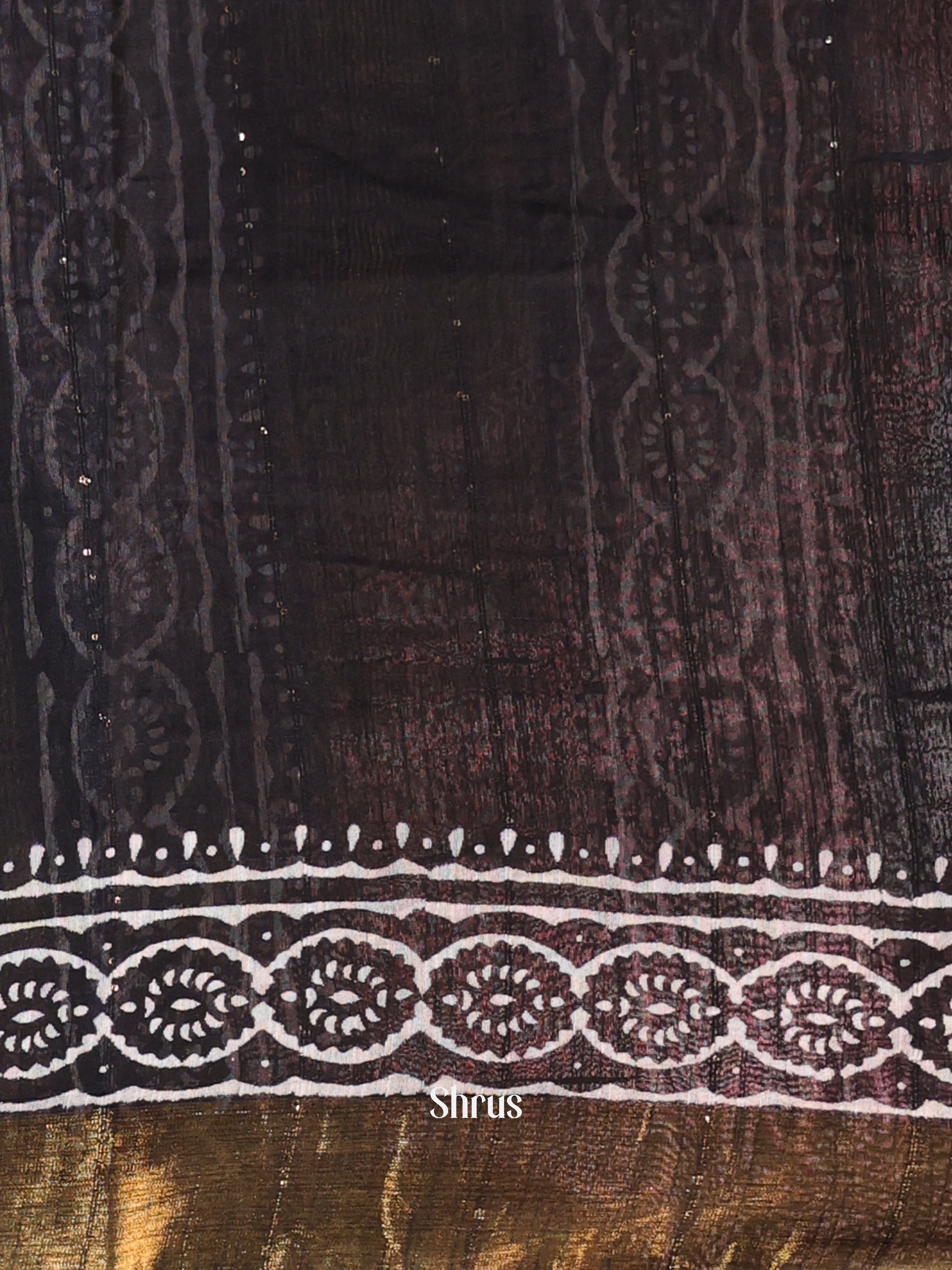 Black & White - Chanderi Saree - Shop on Shrus.com