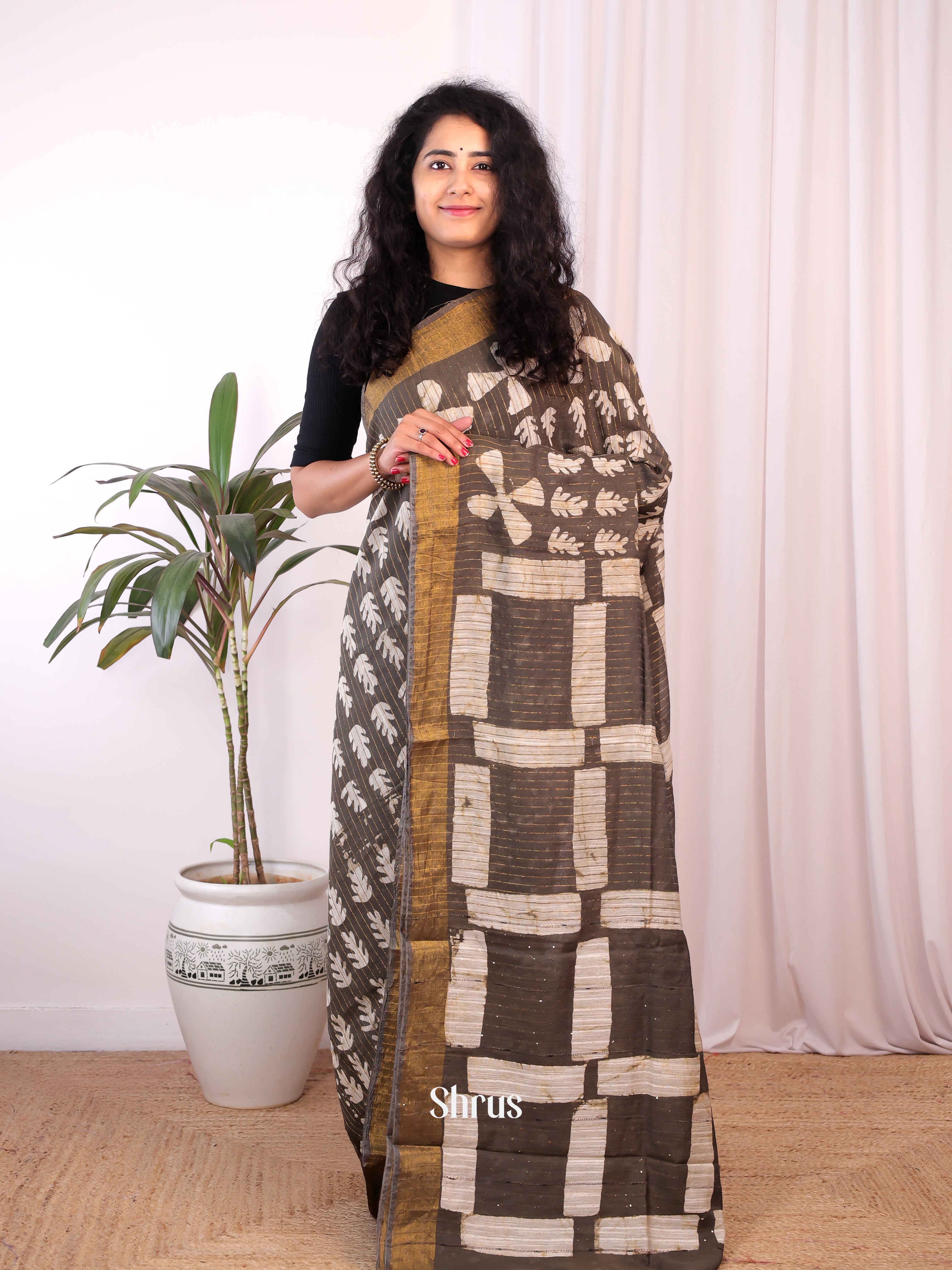 CKS11029 - Chanderi Saree - Shop on Shrus.com