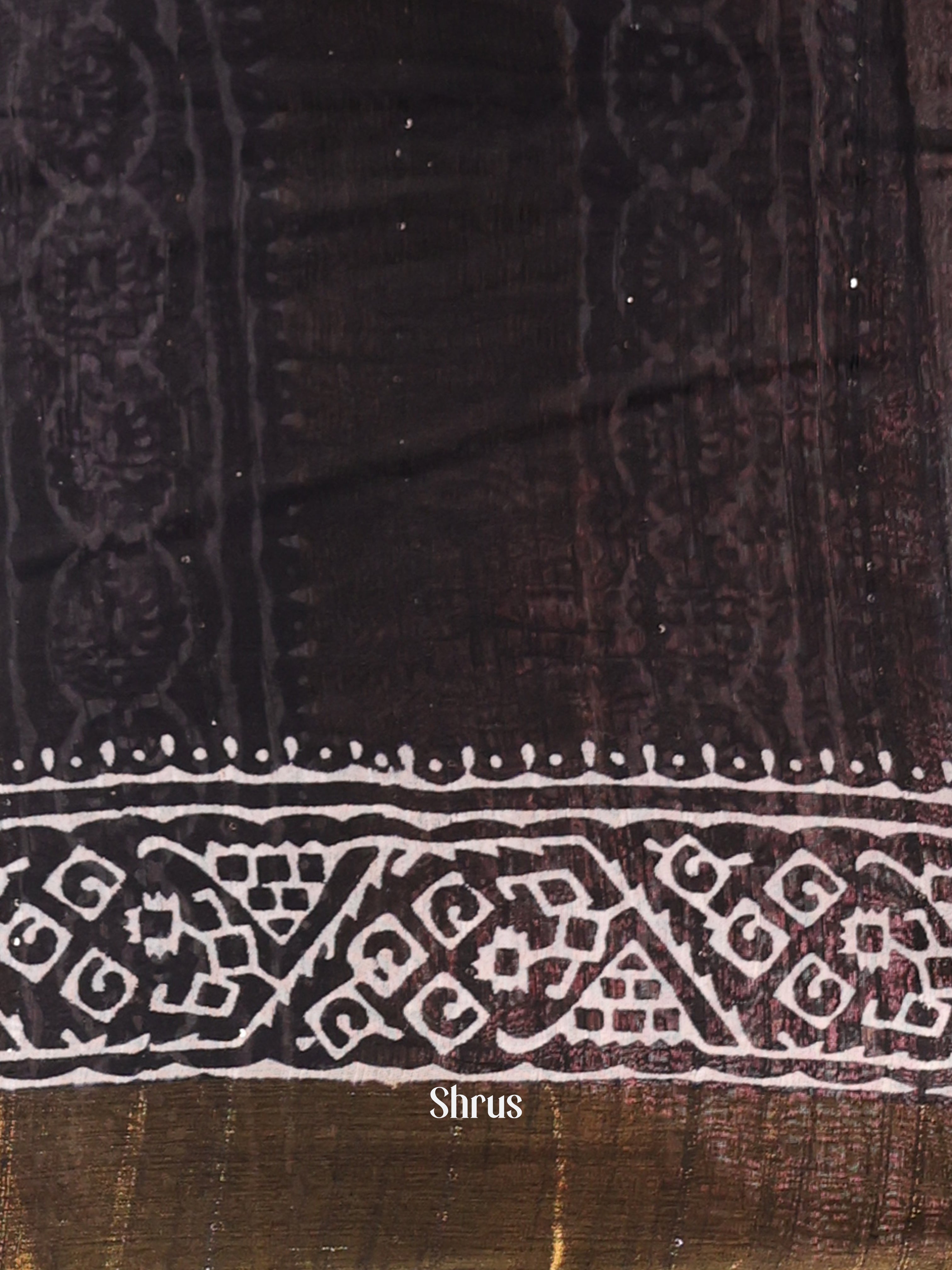 Black - Chanderi Saree - Shop on Shrus.com