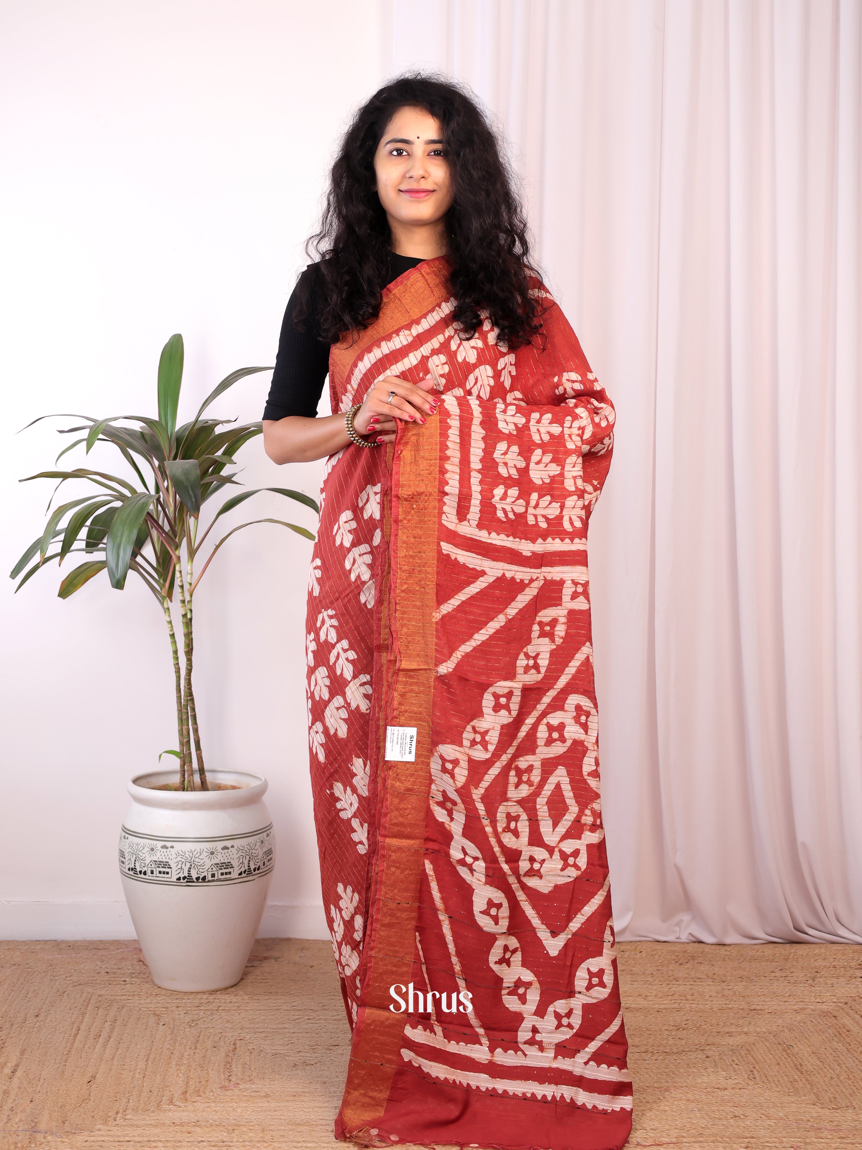 CKS11043 - Chanderi Saree - Shop on Shrus.com