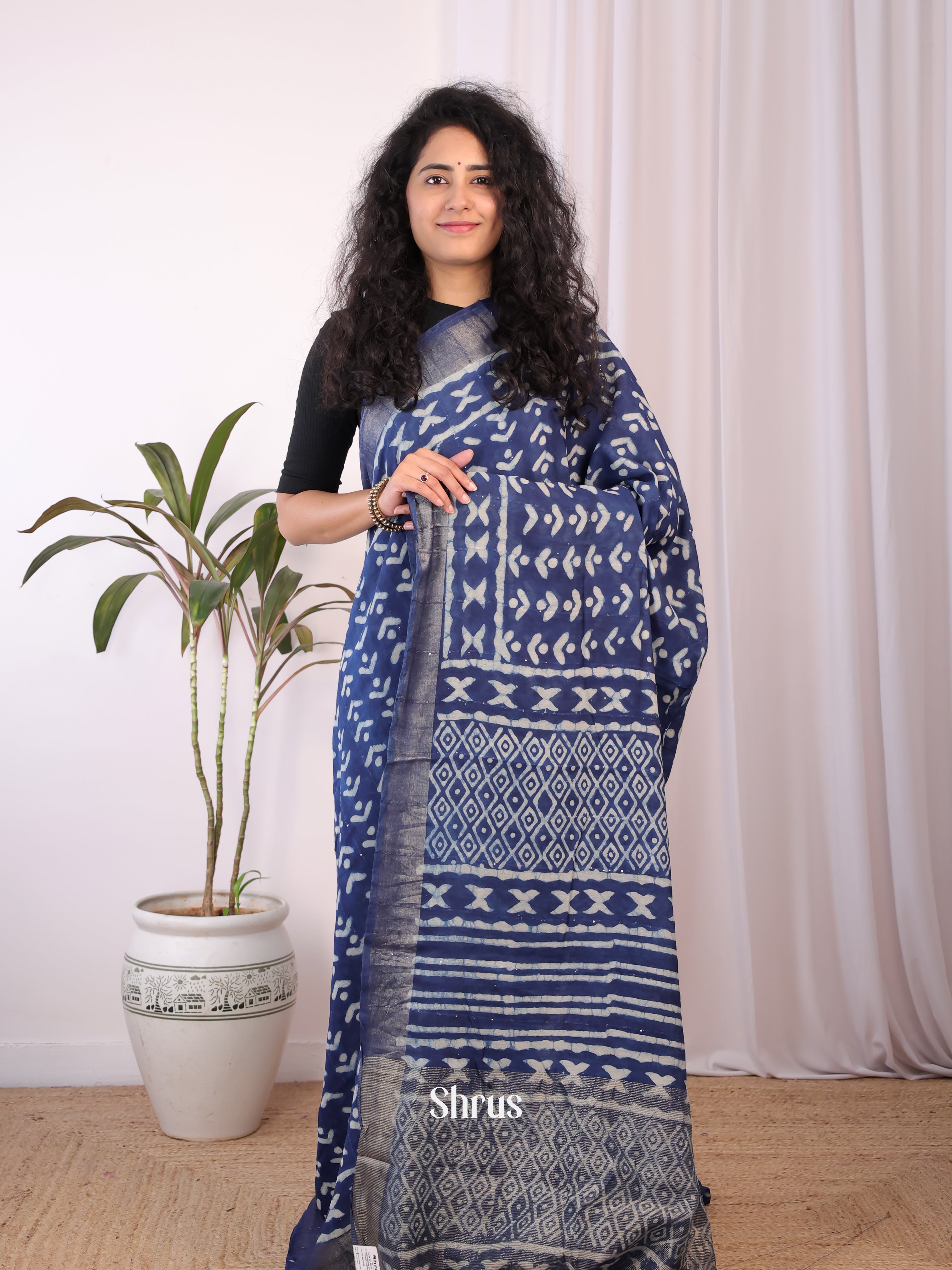 CKS11059 - Chanderi Saree - Shop on Shrus.com