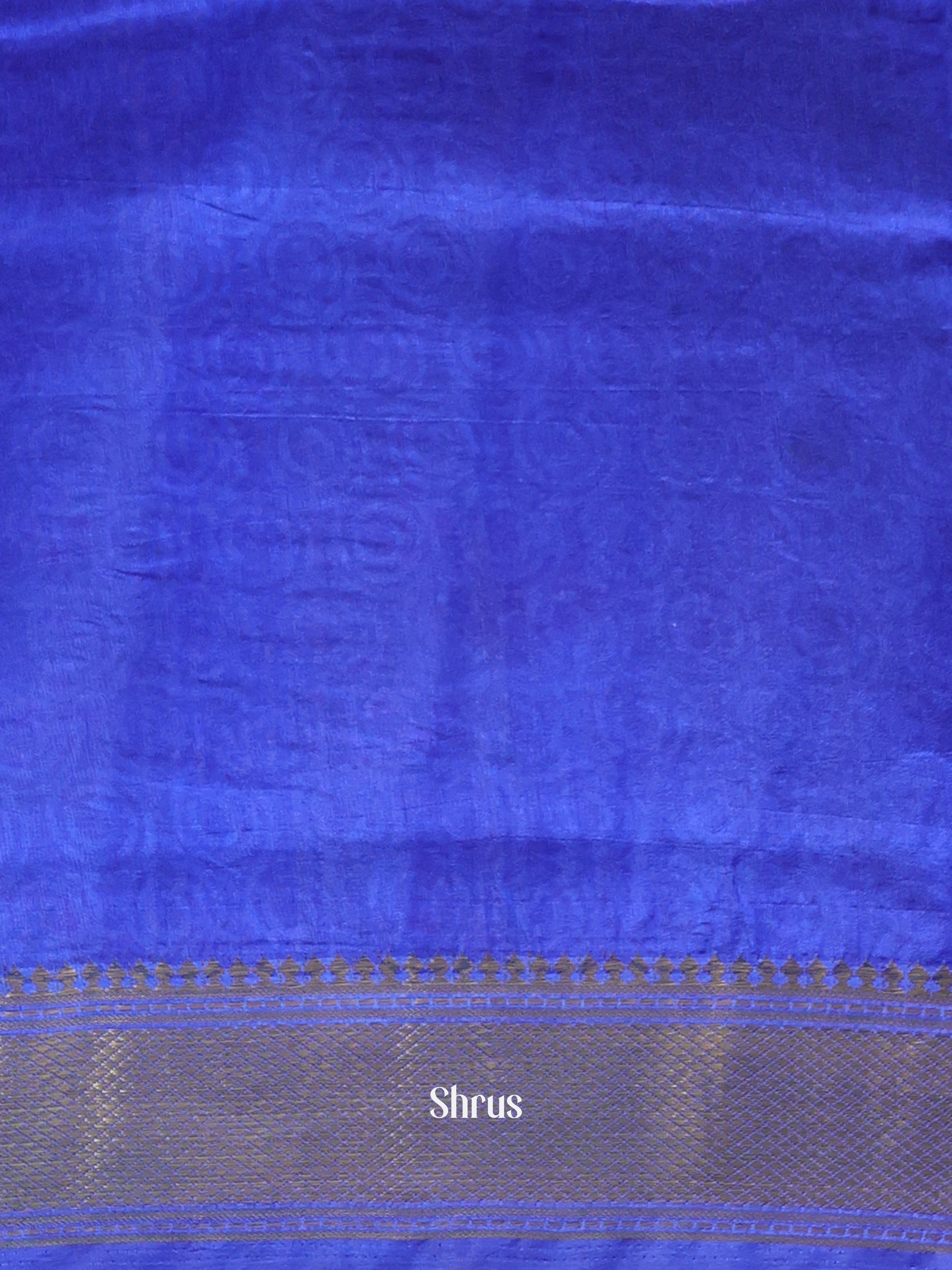 Blue - Semi Patola Saree - Shop on Shrus.com