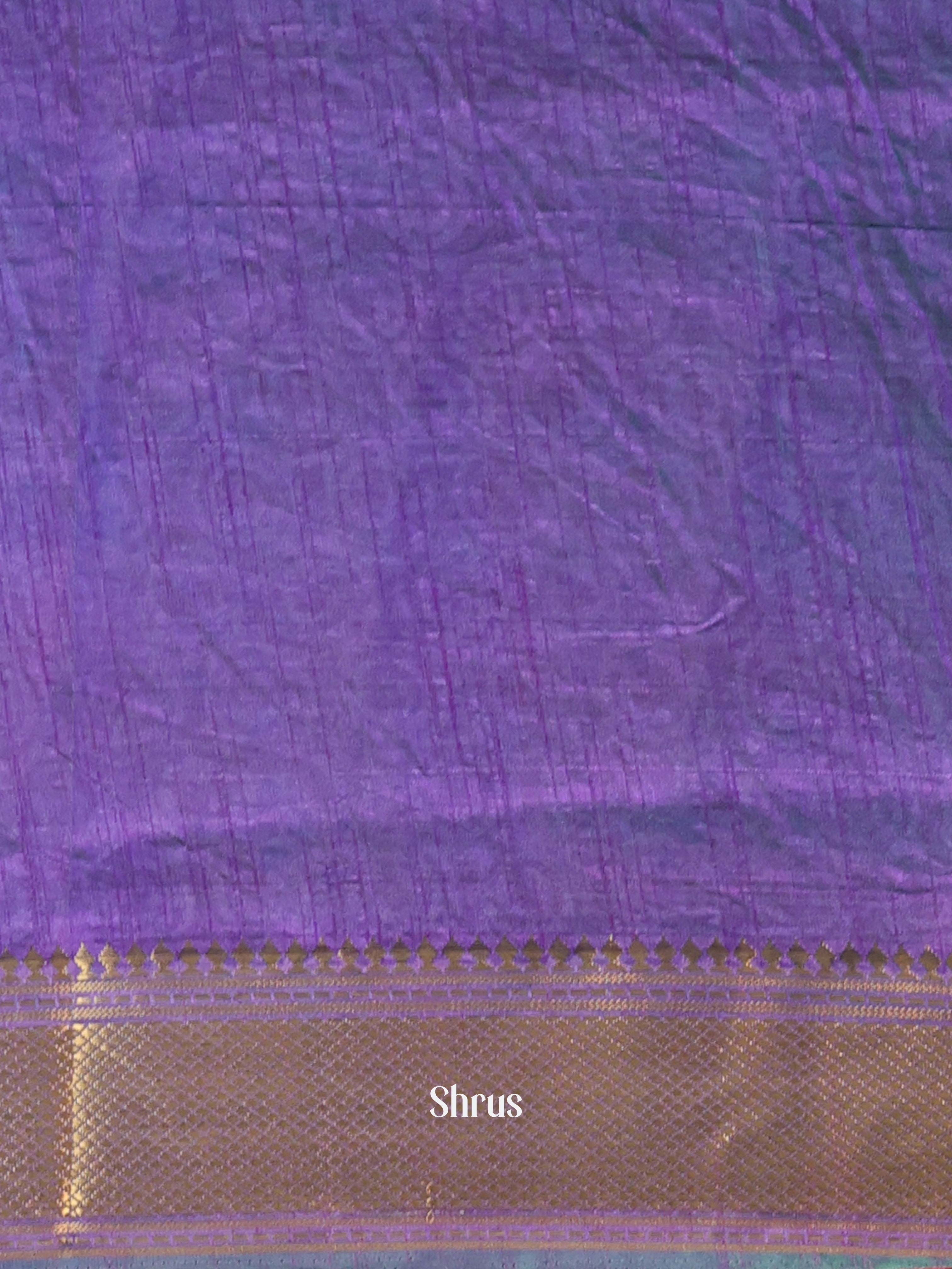 Blue & Purple- Semi Patola Saree - Shop on Shrus.com
