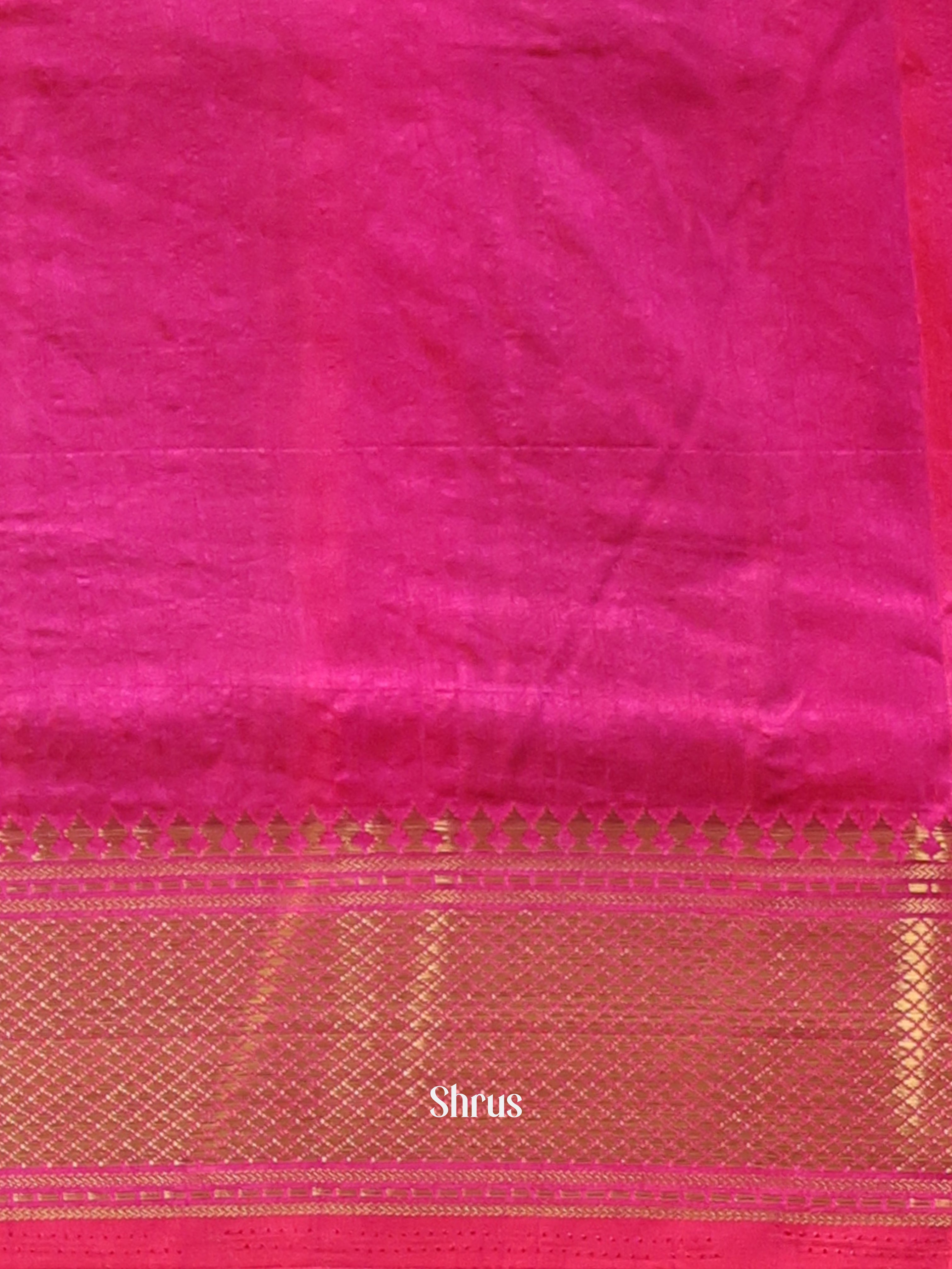 Purple & Pink- Semi Patola Saree - Shop on Shrus.com
