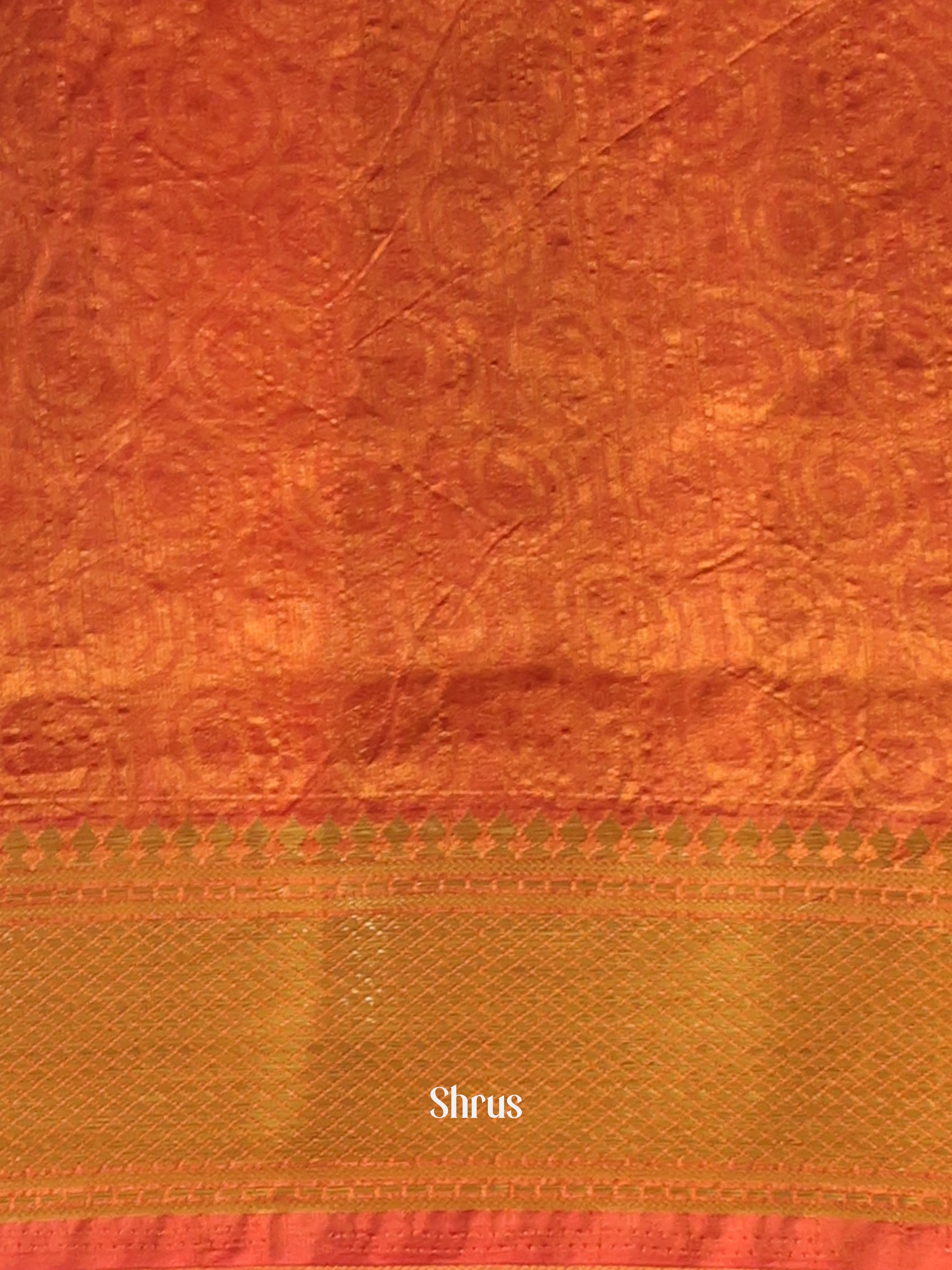 Pink & Orange - Semi Patola Saree - Shop on Shrus.com