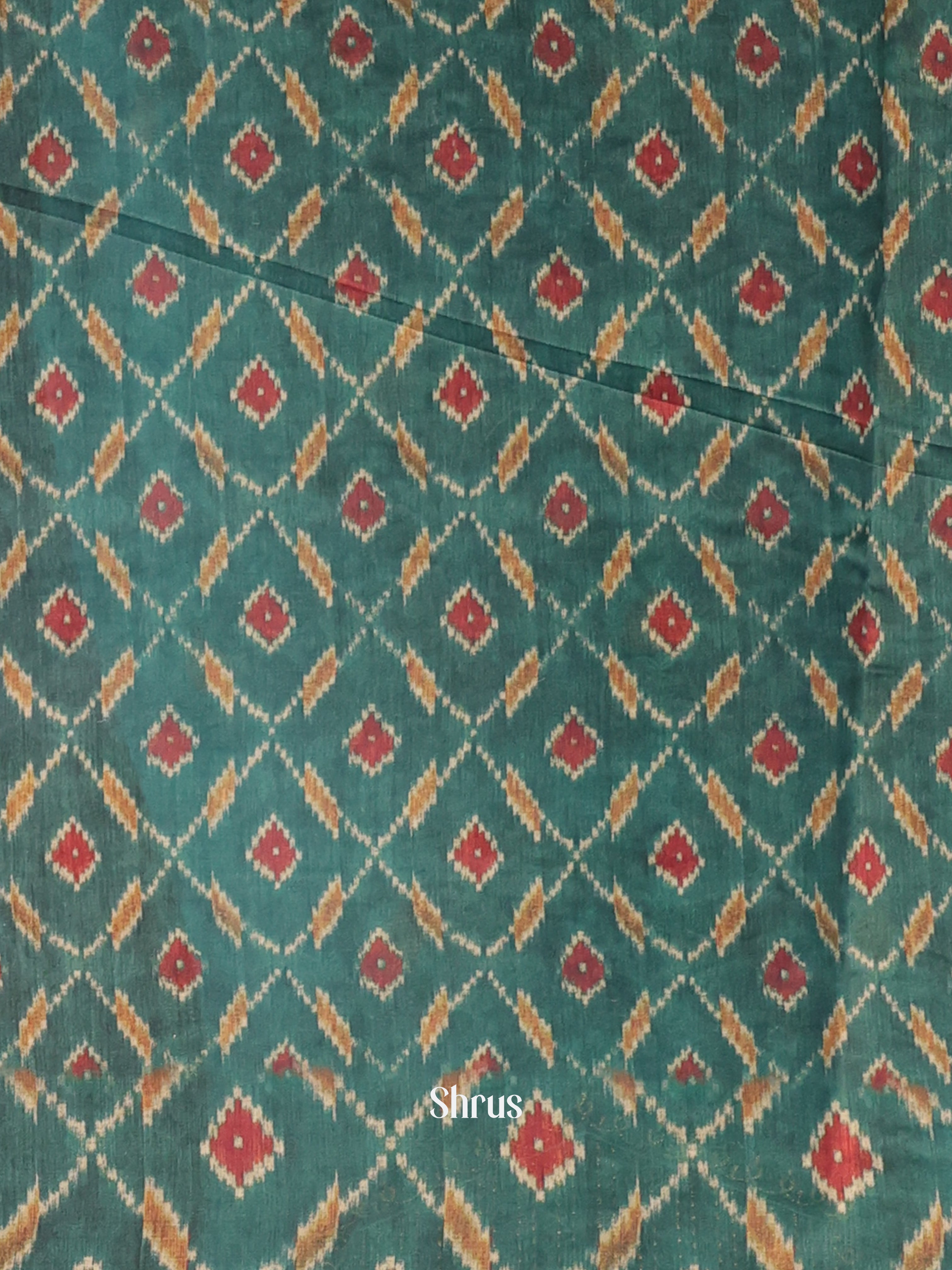 Green - Semi Kantha Saree - Shop on Shrus.com
