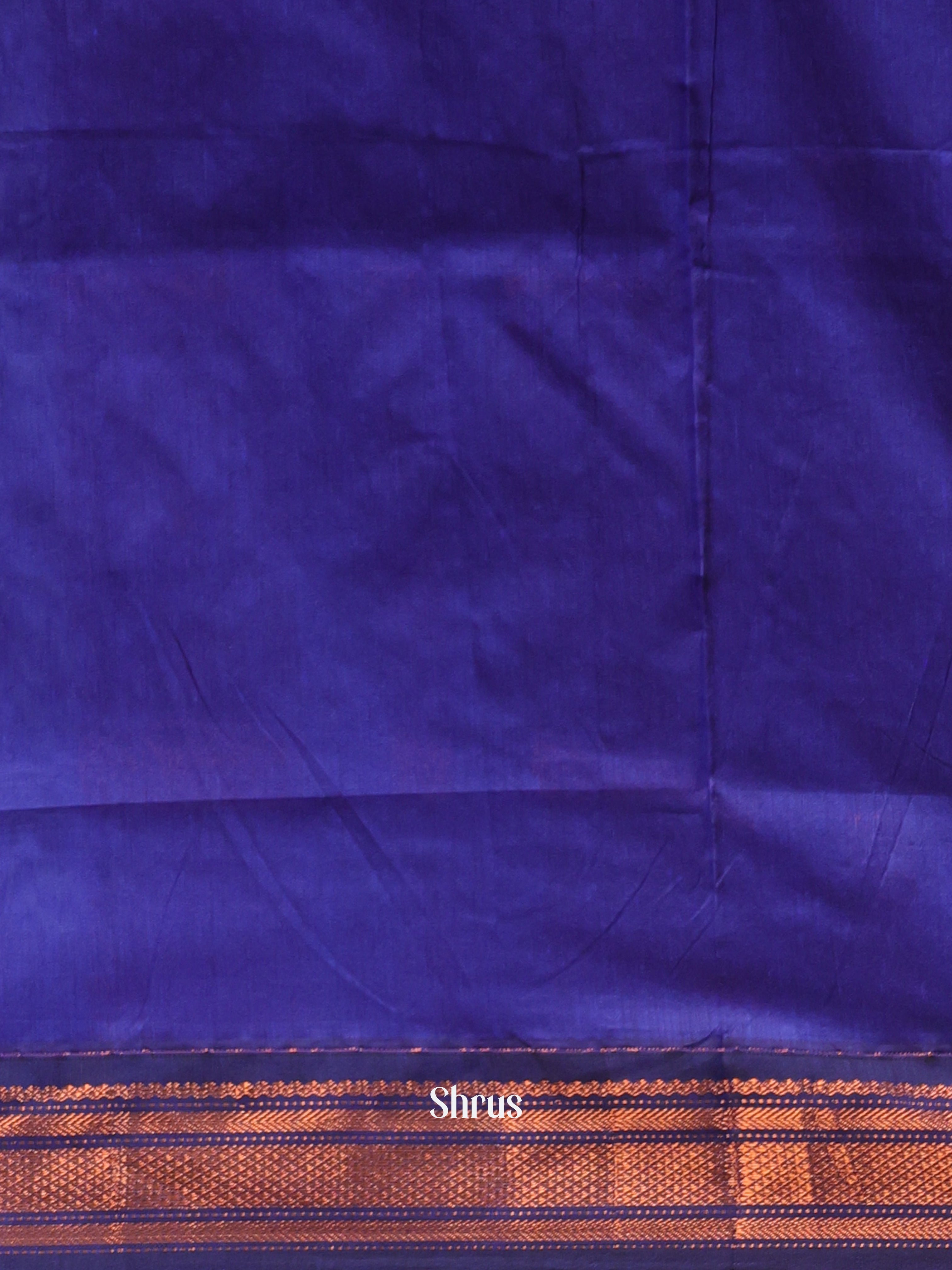 Purple & Blue - Kalyani Cotton Saree - Shop on Shrus.com