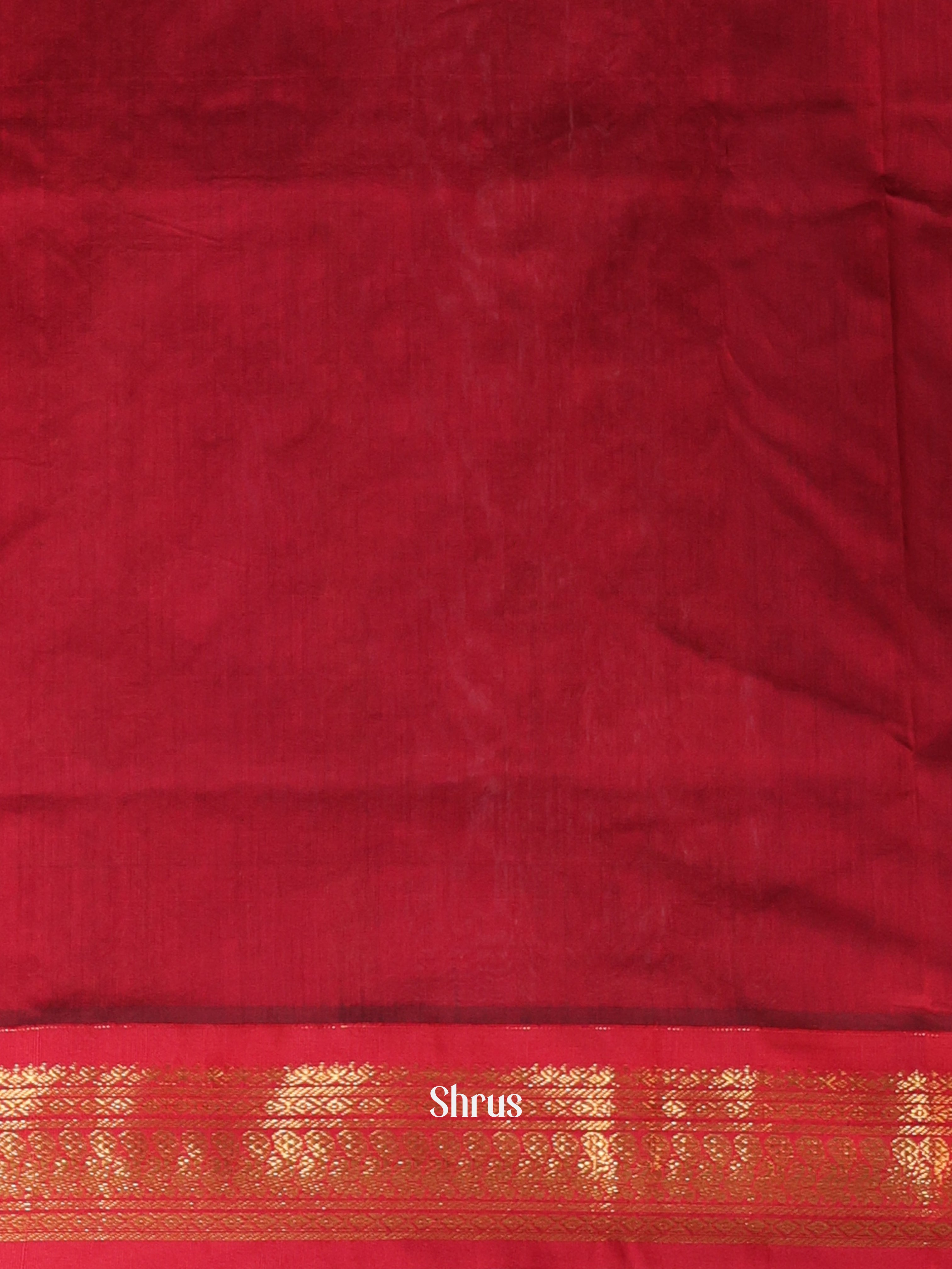 Exquisite Green Kalyani Cotton With Maroon Border & Pallu With golden Zari - Shop on Shrus.com