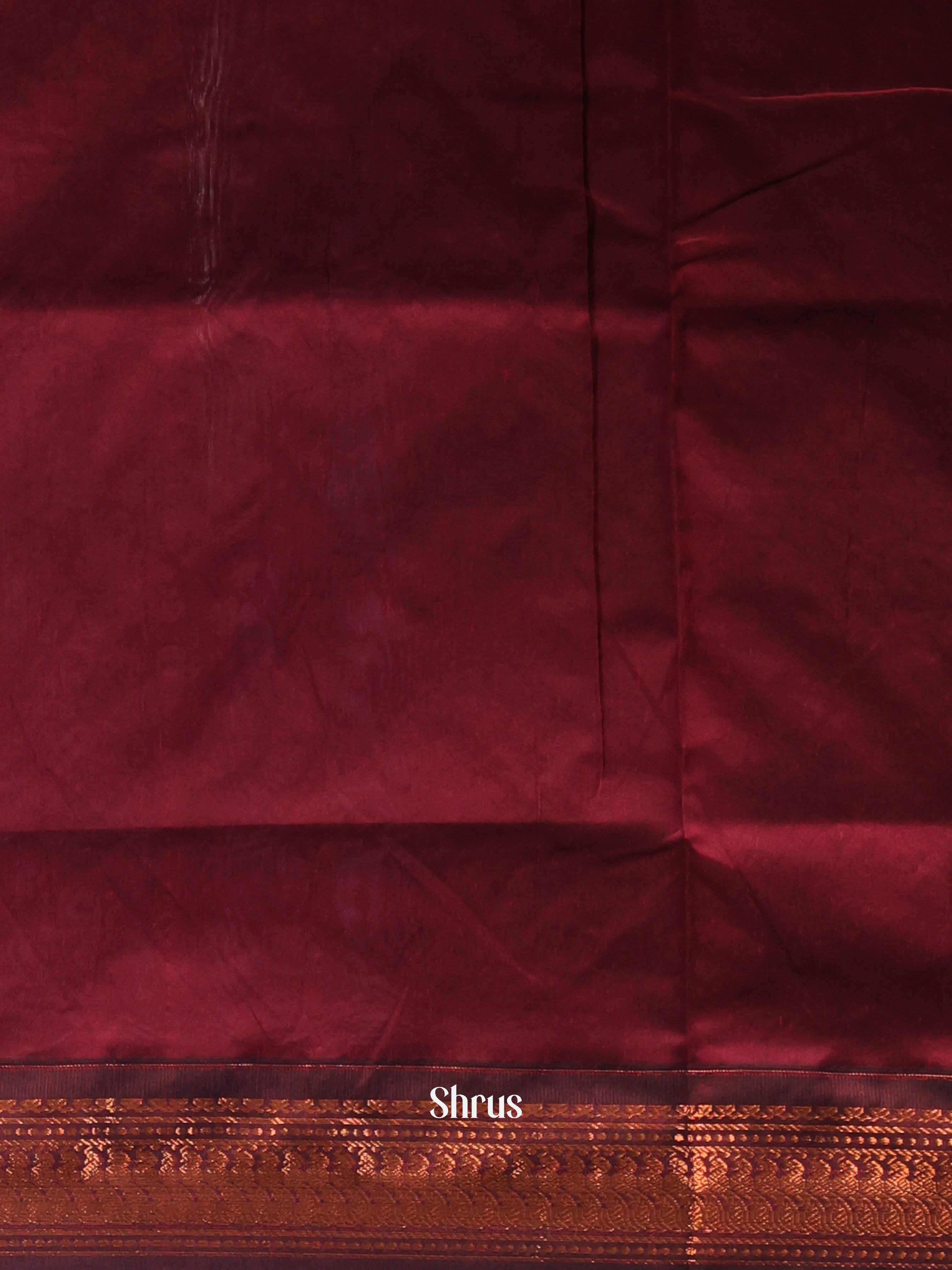 Blue & maroon- Kalyani Cotton Saree - Shop on Shrus.com