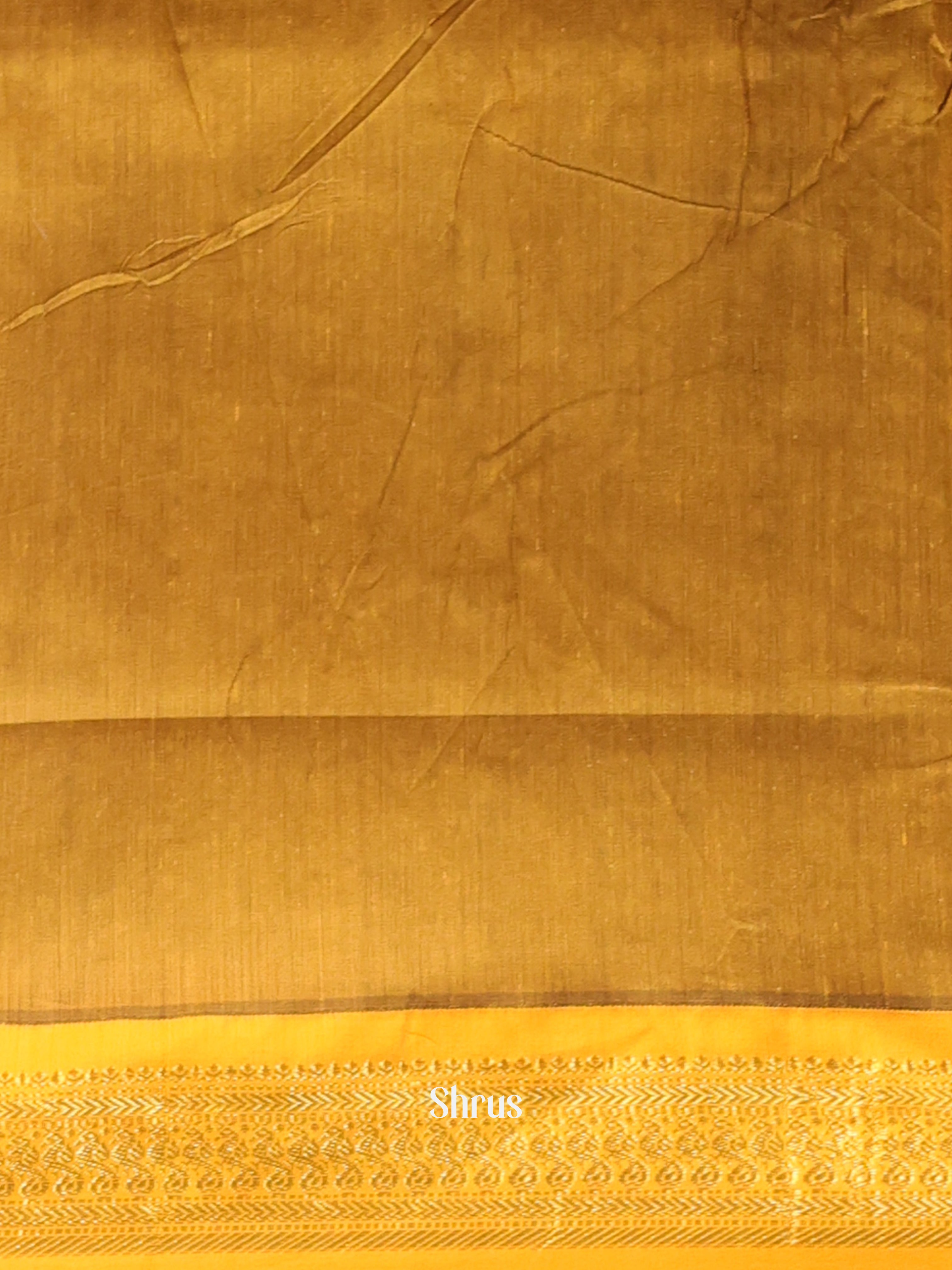 Black & Mustard- Kalyani Cotton Saree - Shop on Shrus.com