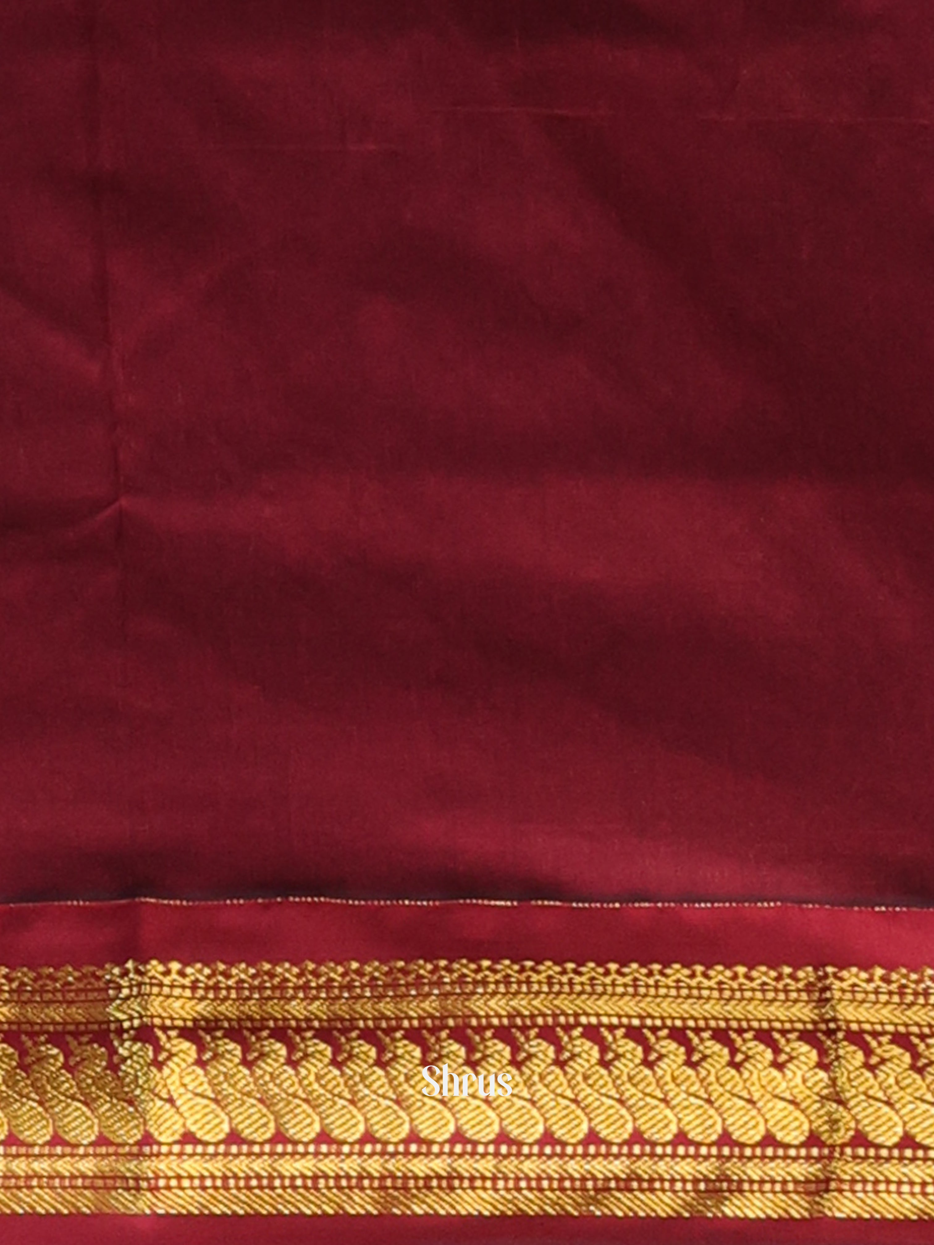 Grey & Maroon- Kalyani Cotton Saree - Shop on Shrus.com