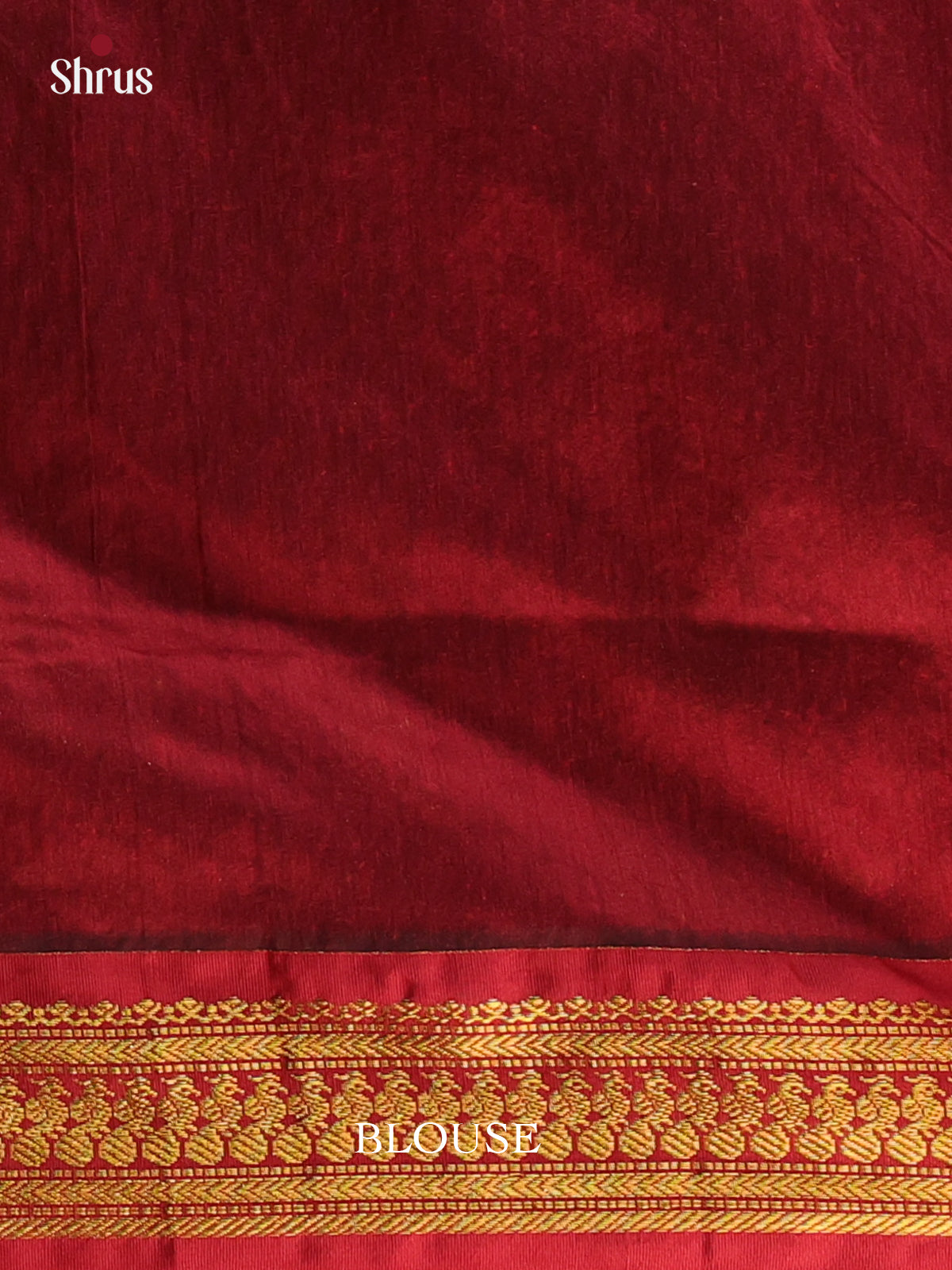 Blue & Maroon - Kalyani Cotton Saree - Shop on Shrus.com