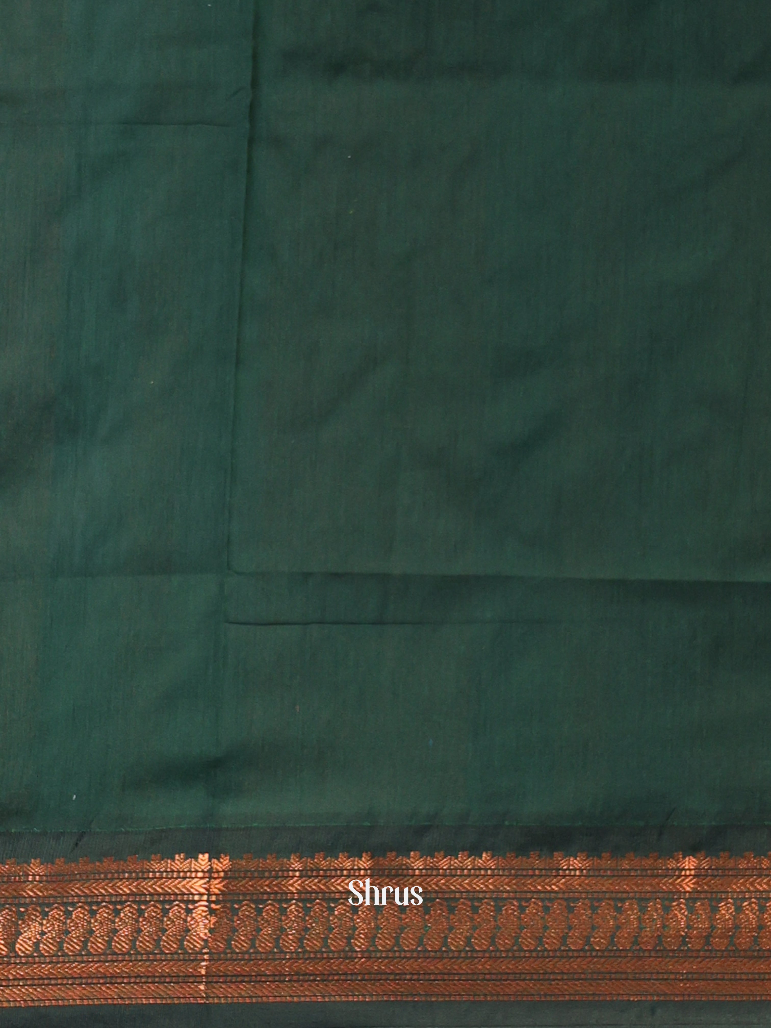 Brown & Green - Kalyani Cotton Saree - Shop on Shrus.com