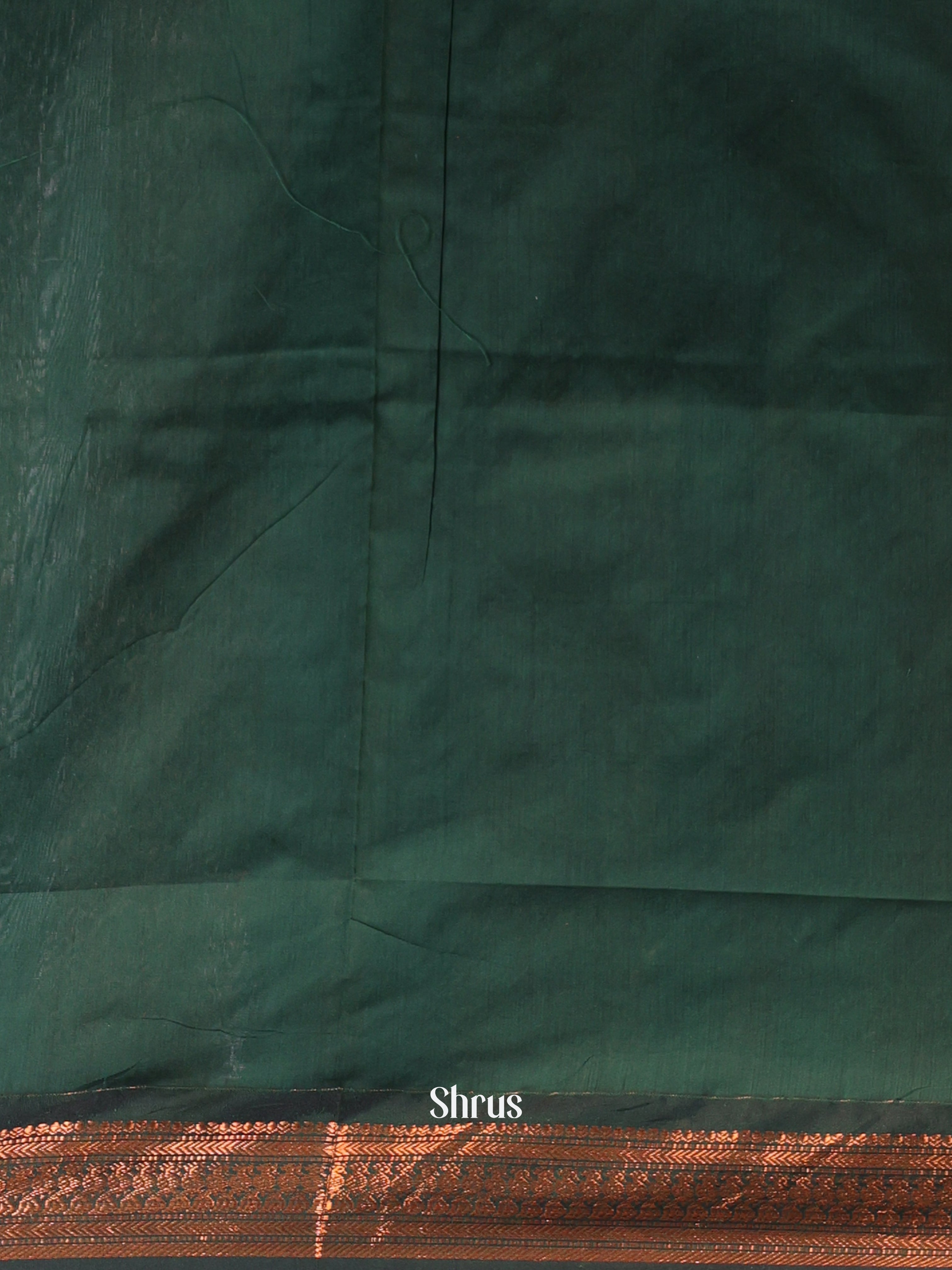 Maroon & Green- Kalyani Cotton Saree - Shop on Shrus.com