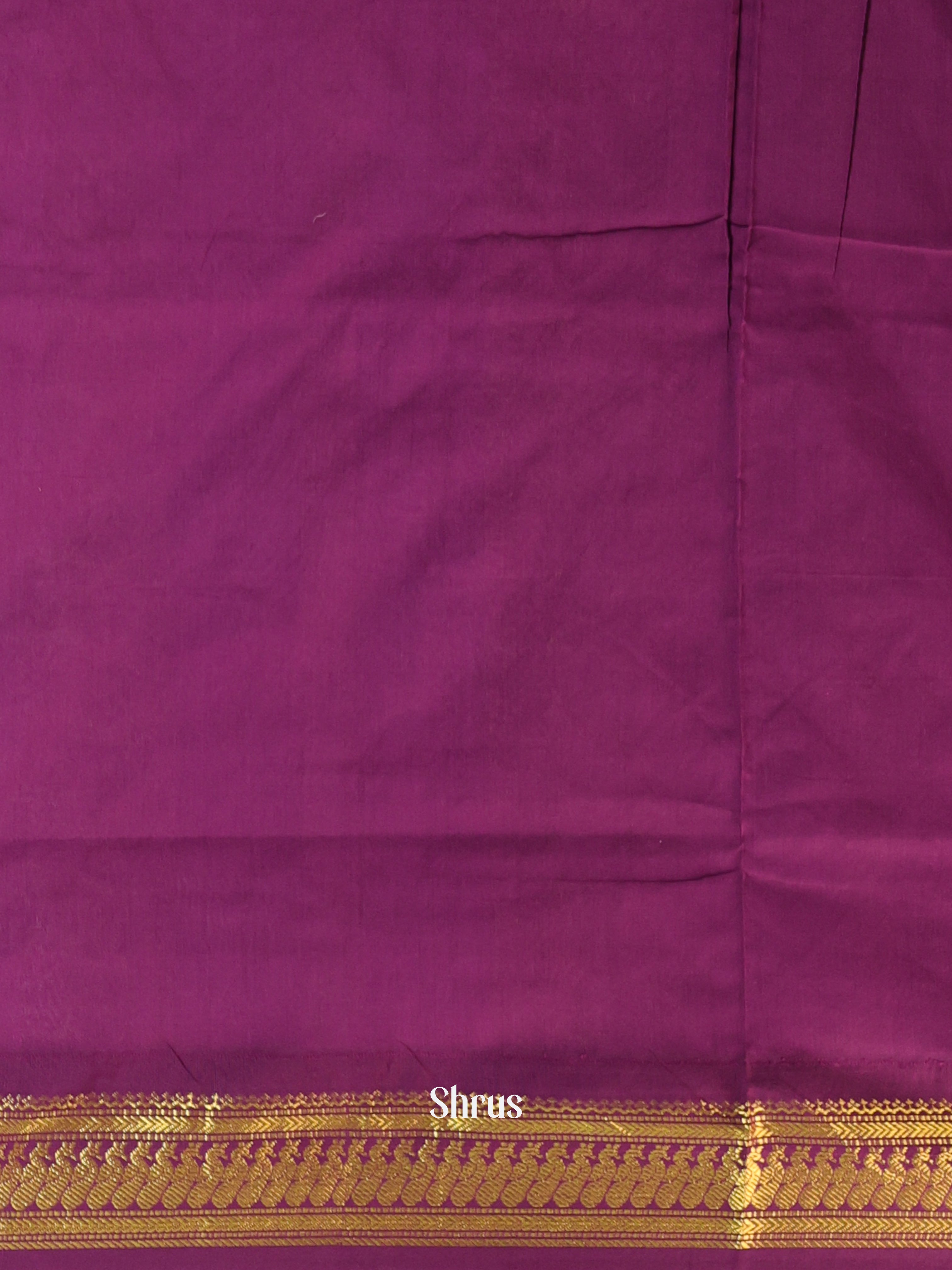 Pink & Purple - Kalyani Cotton Saree - Shop on Shrus.com