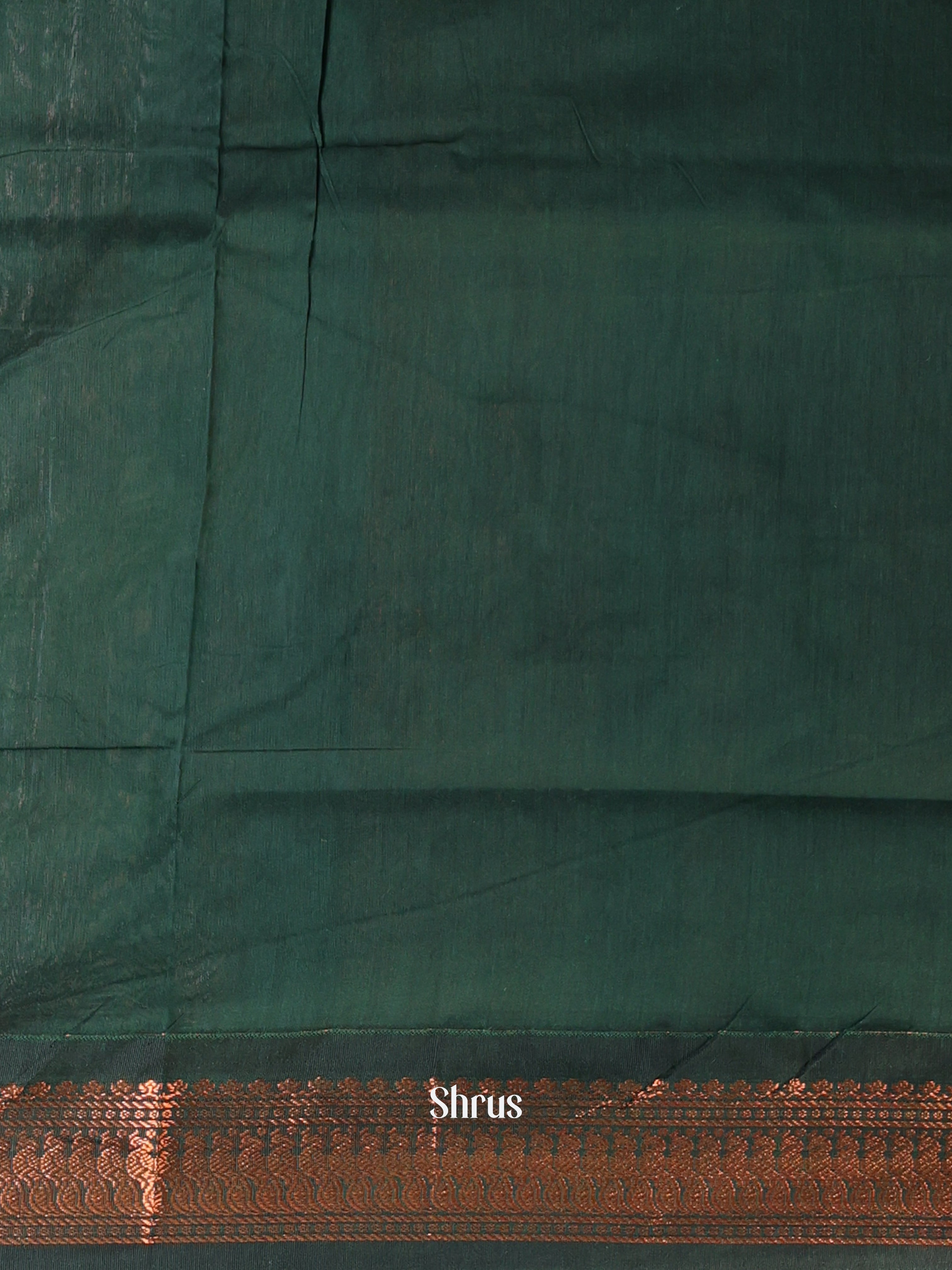Orange & green- Kalyani Cotton Saree - Shop on Shrus.com