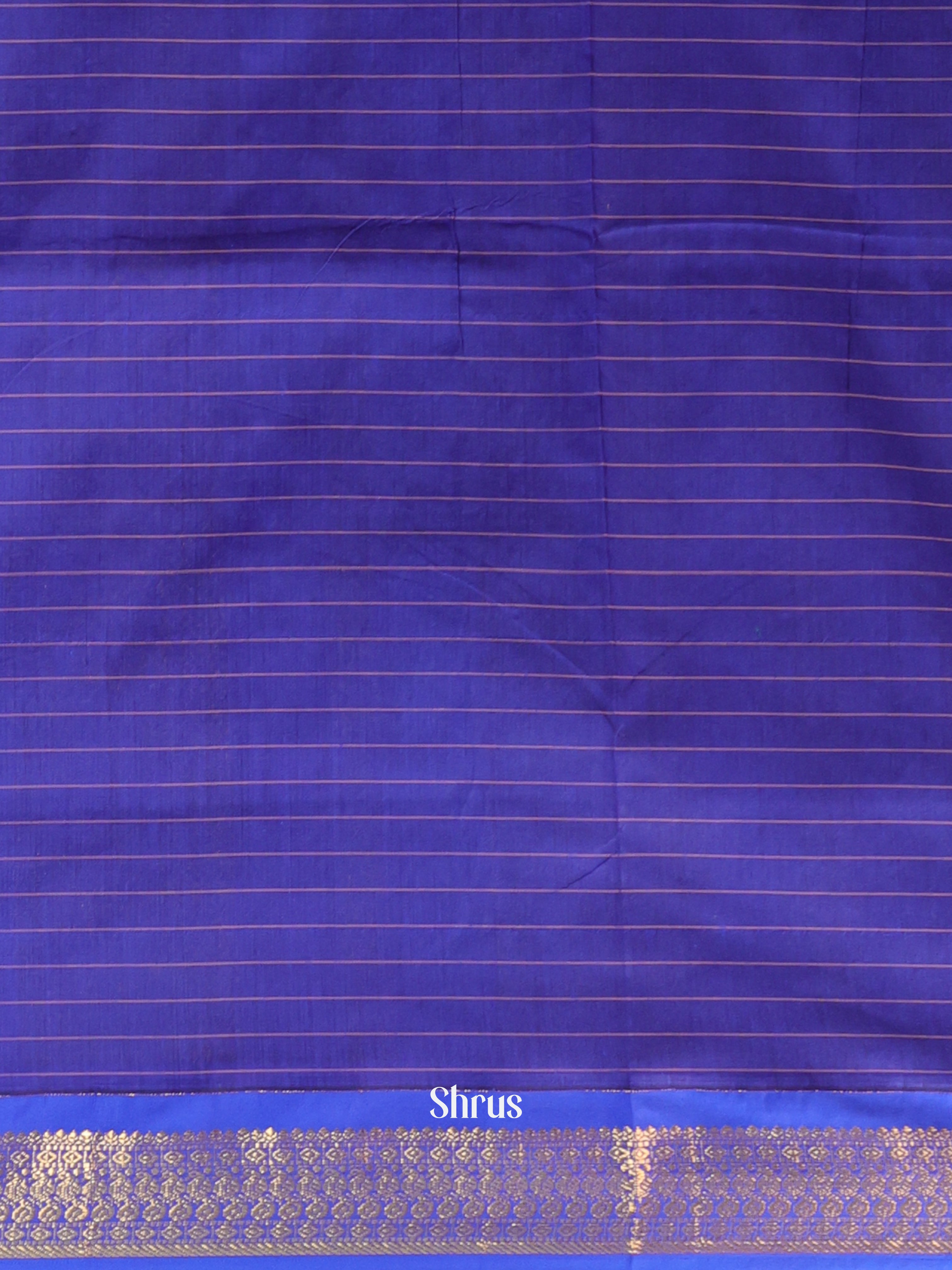 Maroon & Blue - Kalyani Cotton Saree - Shop on Shrus.com