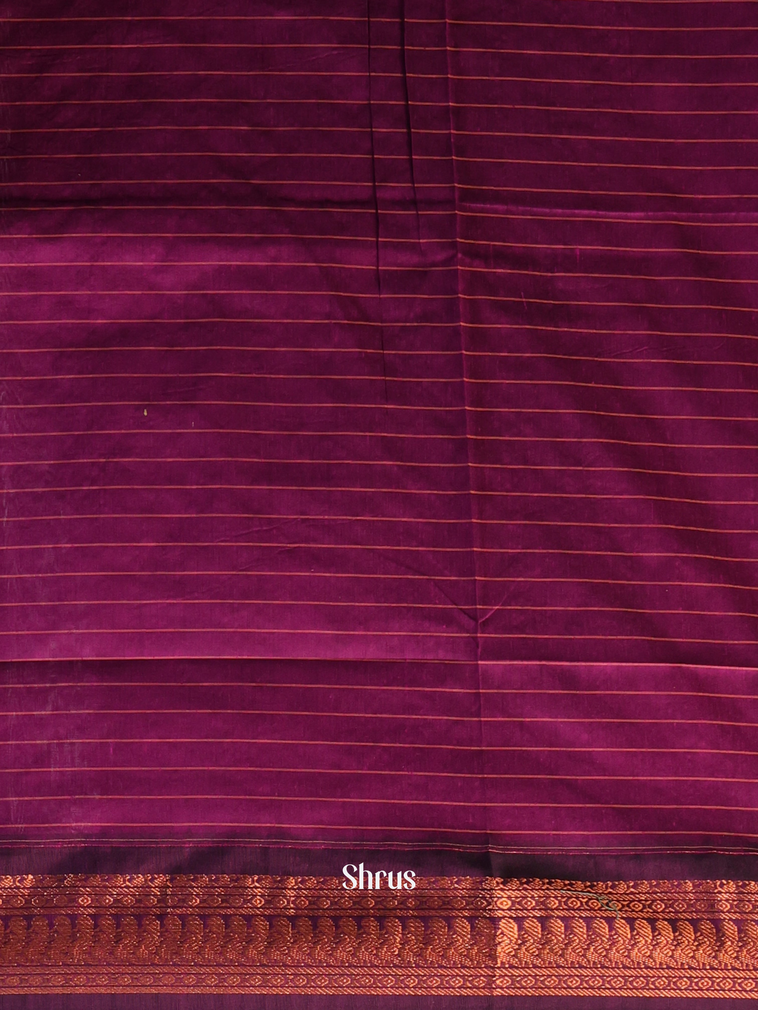 Blue & Majenta - Kalyani Cotton Saree - Shop on Shrus.com