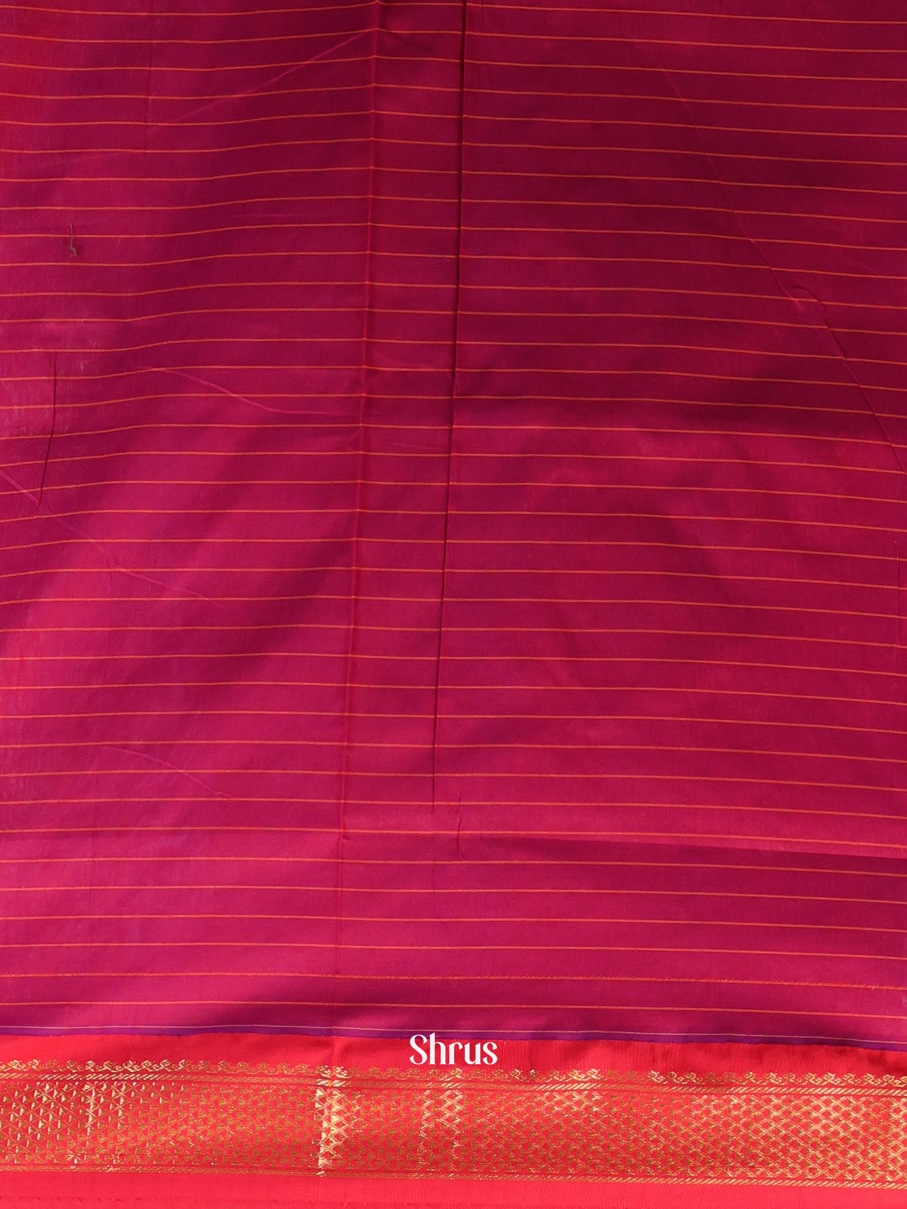 Green & Red- Kalyani Cotton Saree - Shop on Shrus.com